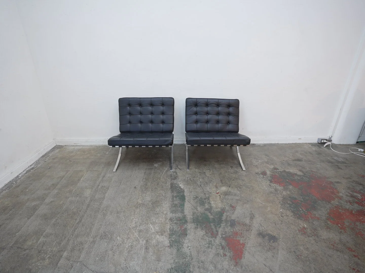 Knoll Barcelona Chair in Black Leather (We Have 2)