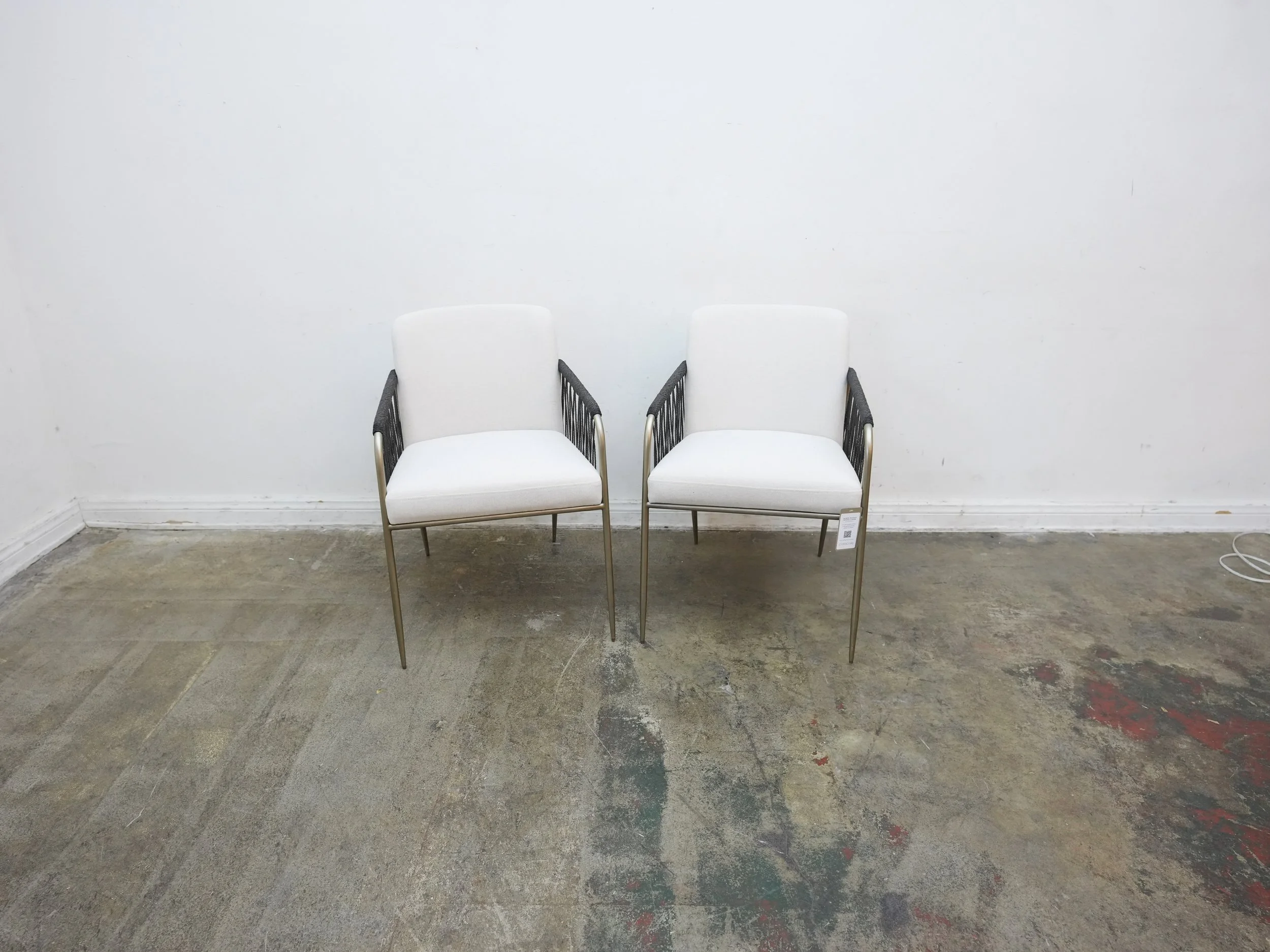 Set of 2 Caracole Remix Woven Dining Chairs