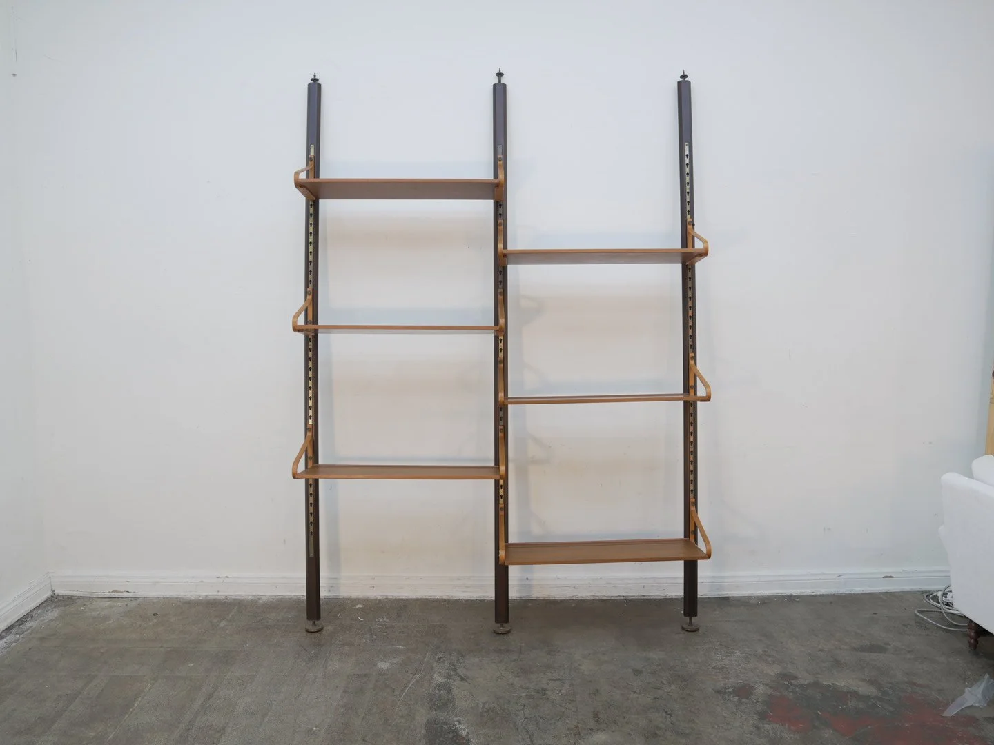 Mid Century Wall Shelf Unit w/ 6 Shelves