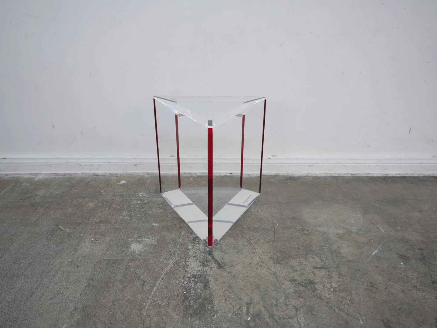 Alexandra Von Furstenberg Trillion Side Table in Red