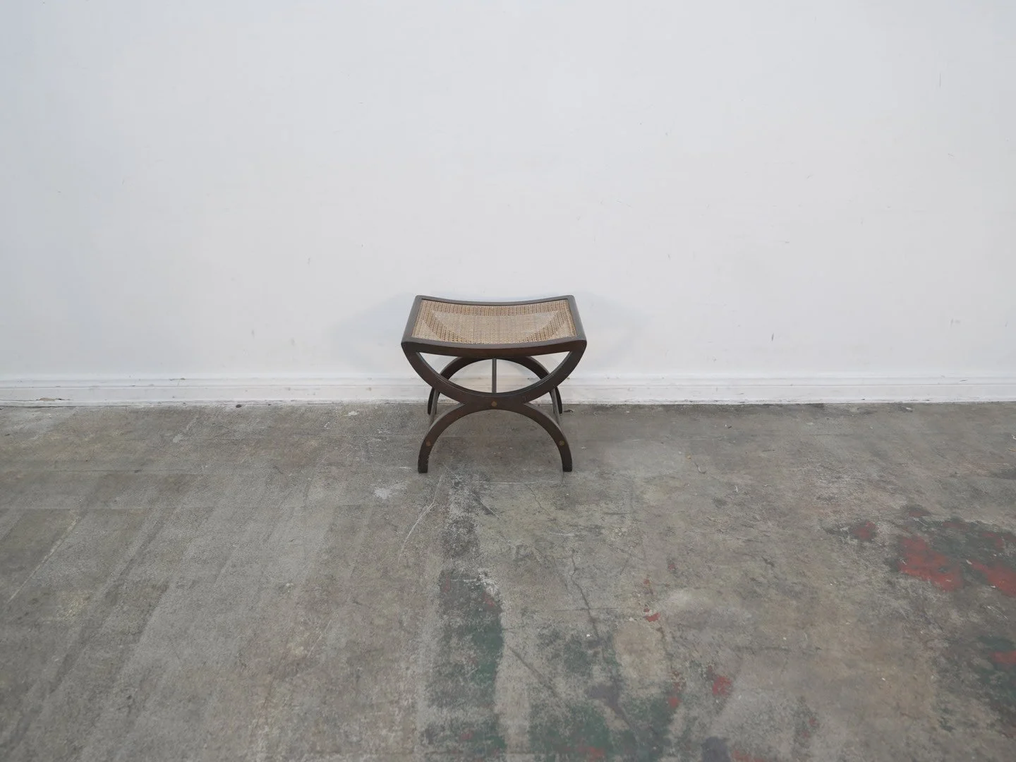 Edward Wormley for Dunbar Classic Mahogany & Brass Ottoman