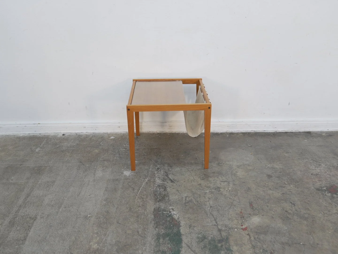 BRDR Furbo Danish Modern Teak Magazine Side Table