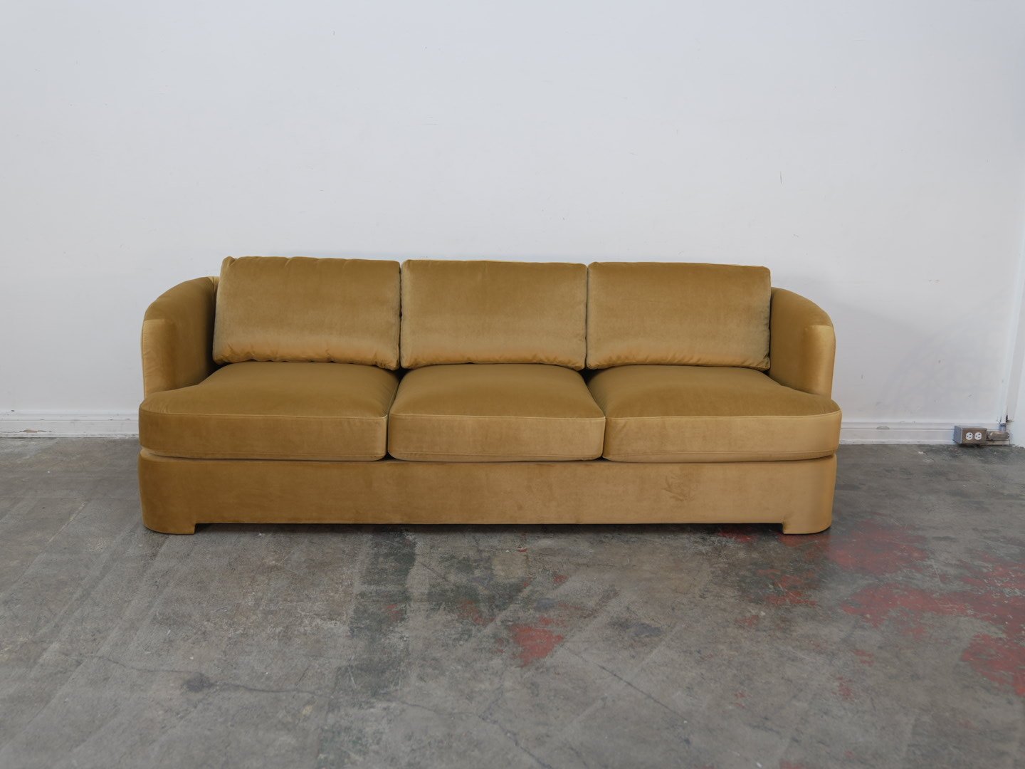 Sydney Gold Velvet 3-Seat Sofa