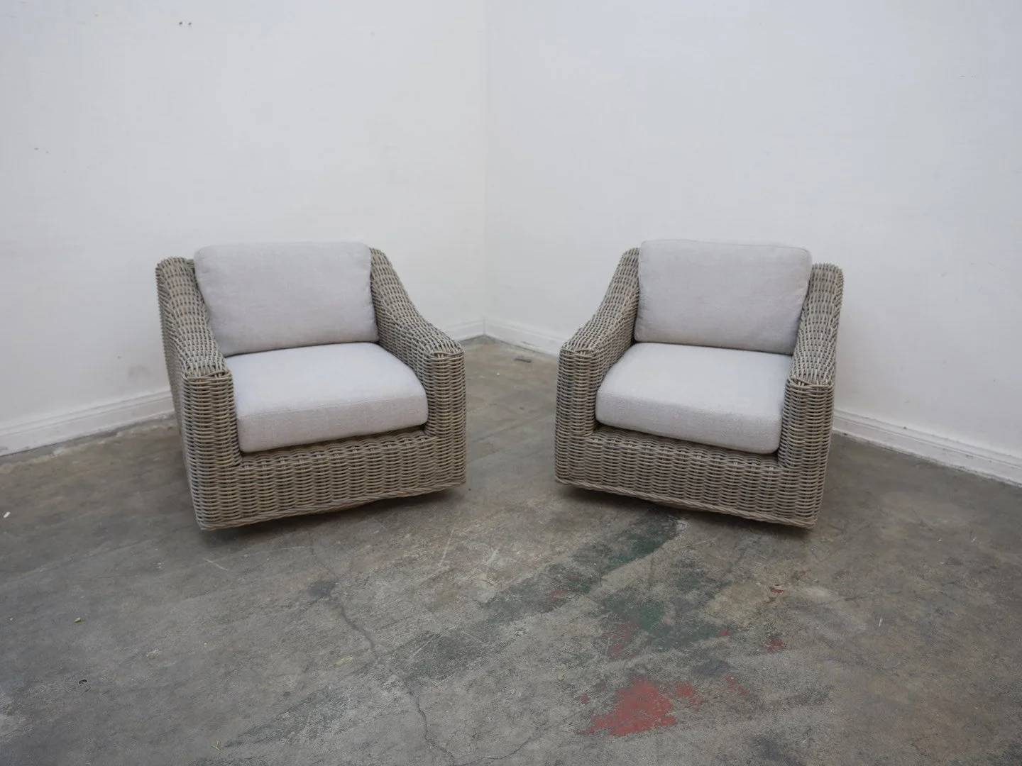 Restoration Hardware Provence Swivel Chairs Set of 2