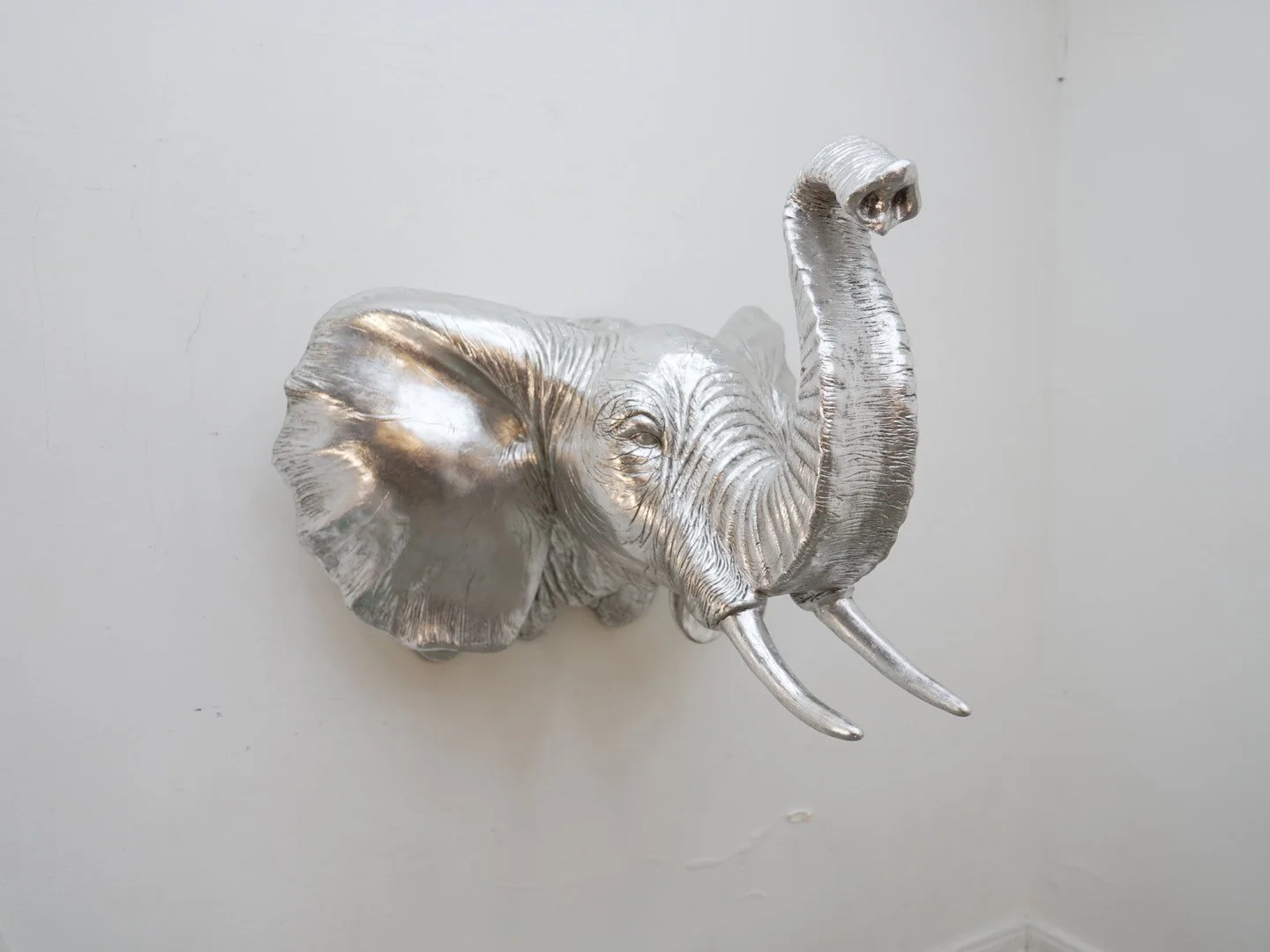 Silver Elephant Bust
