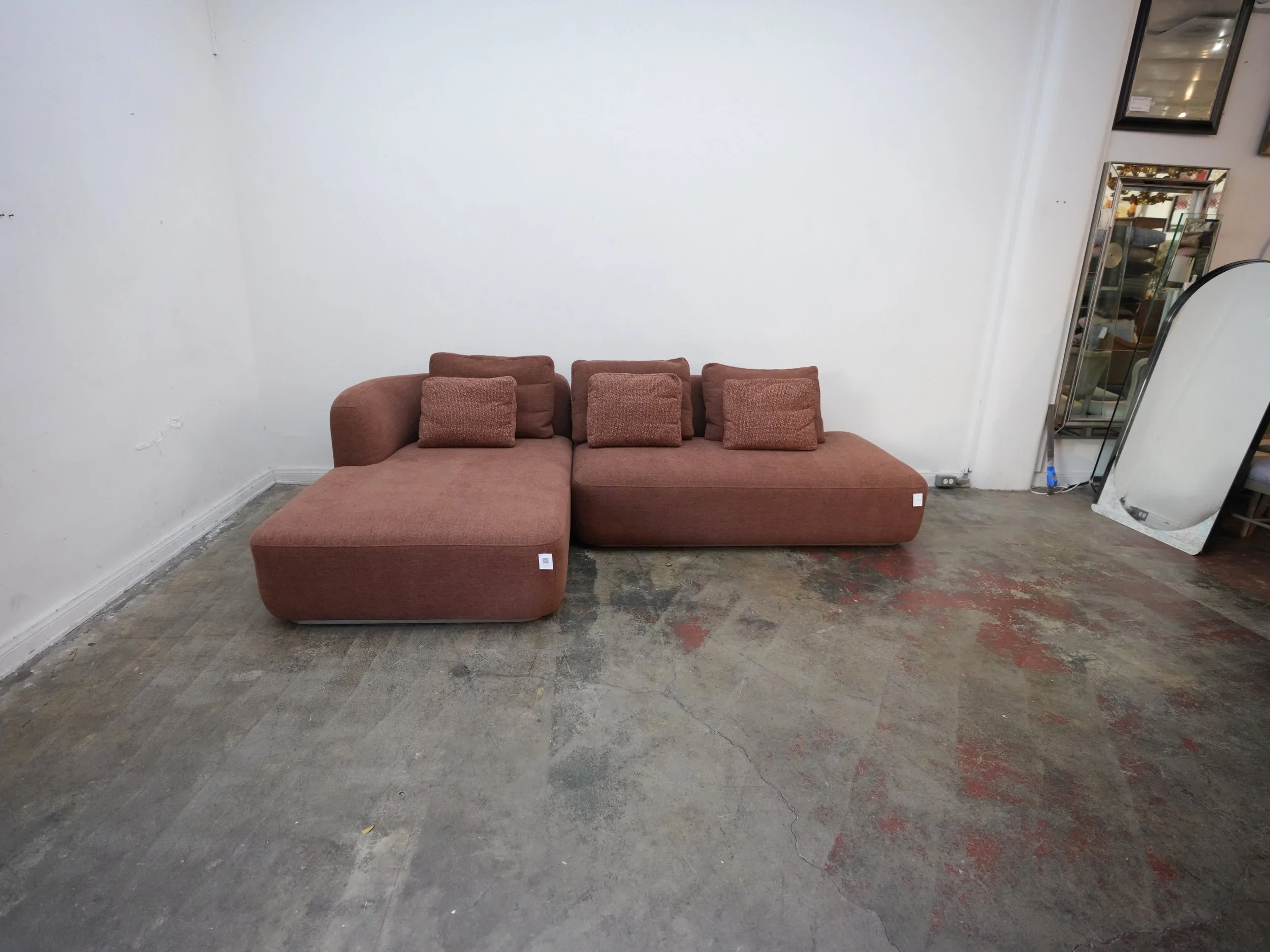 Caracole Upholstery Sasso 2pc Left Facing Chaise Sectional - Saffron