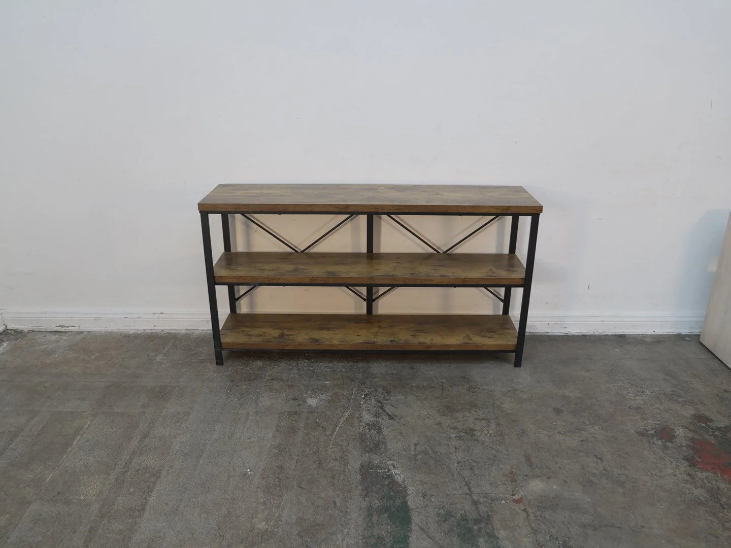 Metal & Wood 3-Tier Console