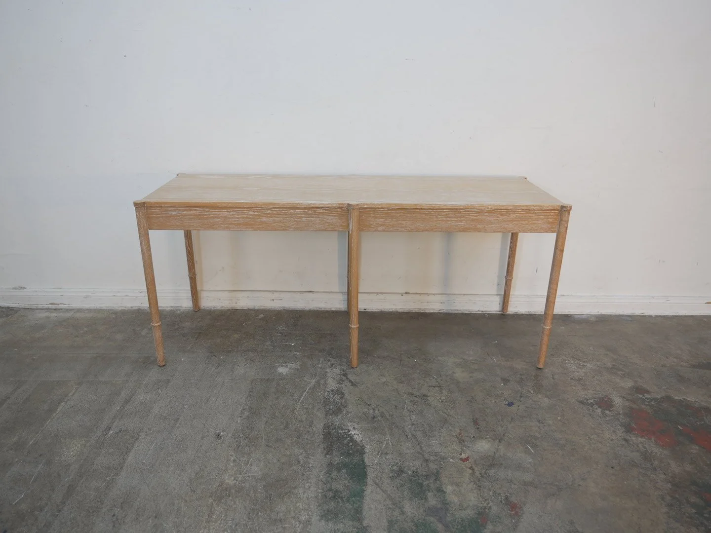 Light Wood Narrow Leg Console Table