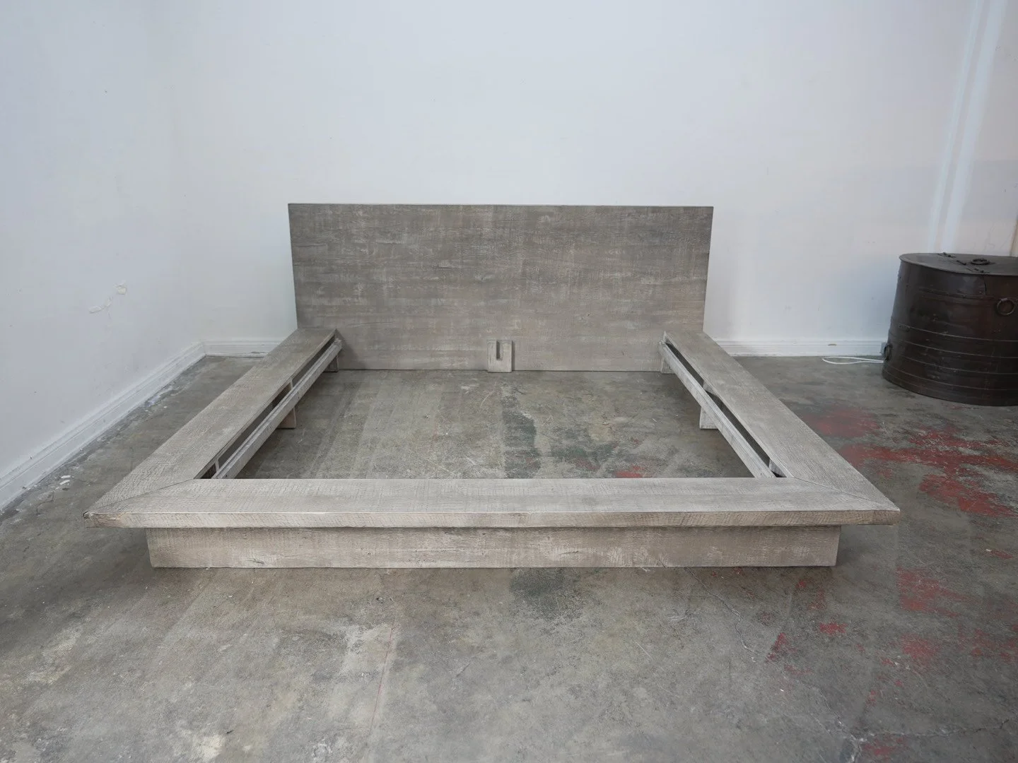 Restoration Hardware Style Reclaimed Oak Panel King Bed As-Is