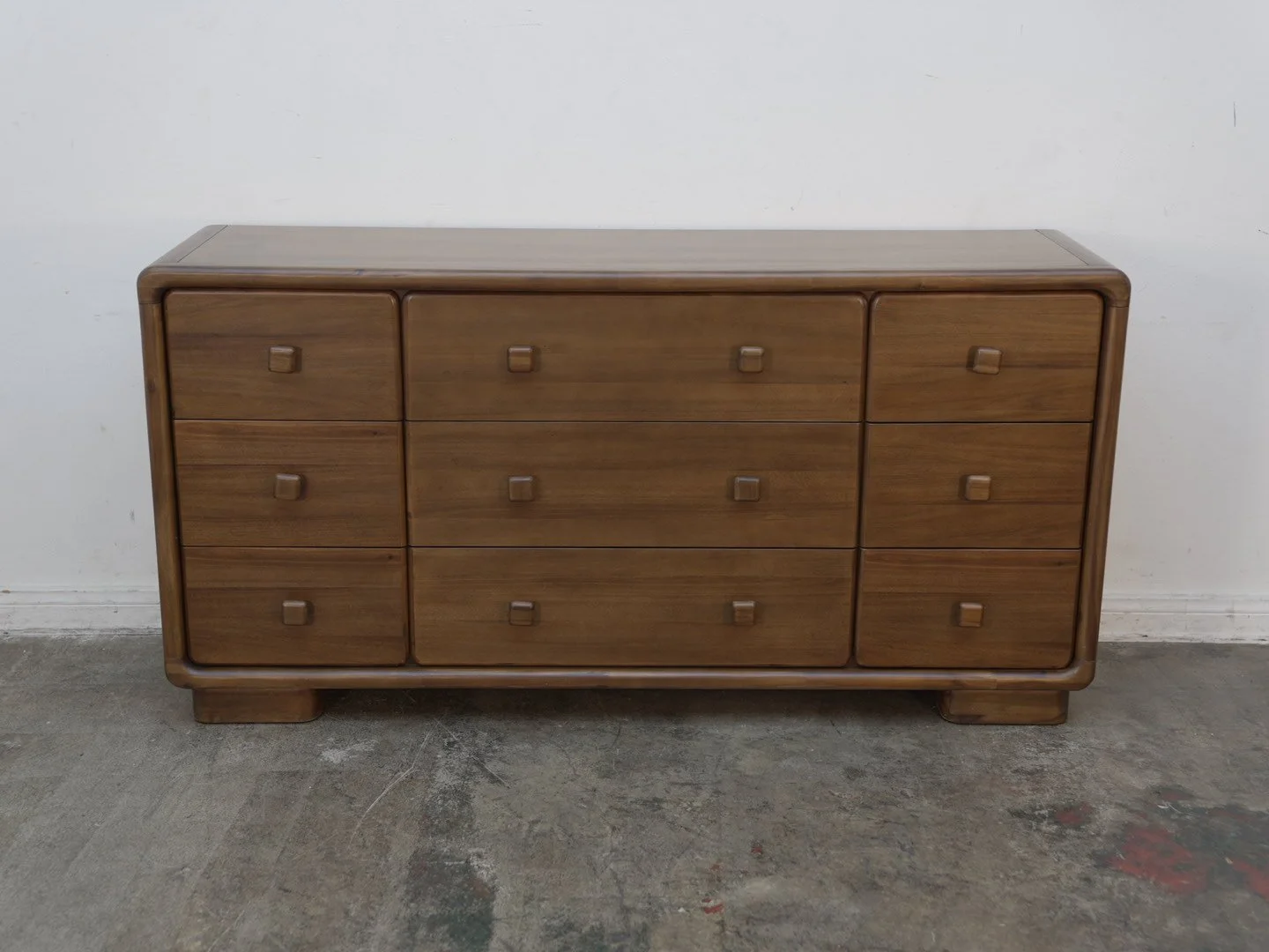 Boka 9-Drawer Acacia Wood Dresser in Impala