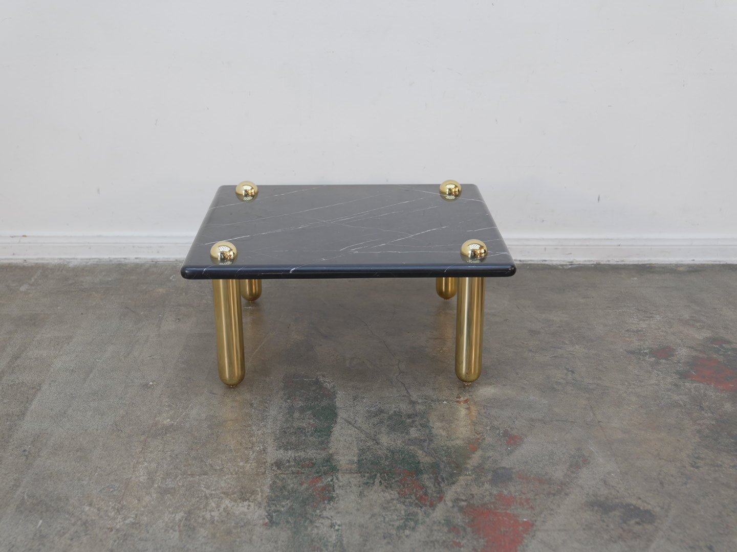 Jonathan Adler Ultra Square Black Marble Coffee Table