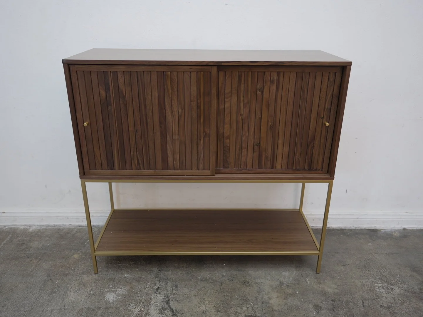 Joybird Elsa Bar in Walnut & Gold