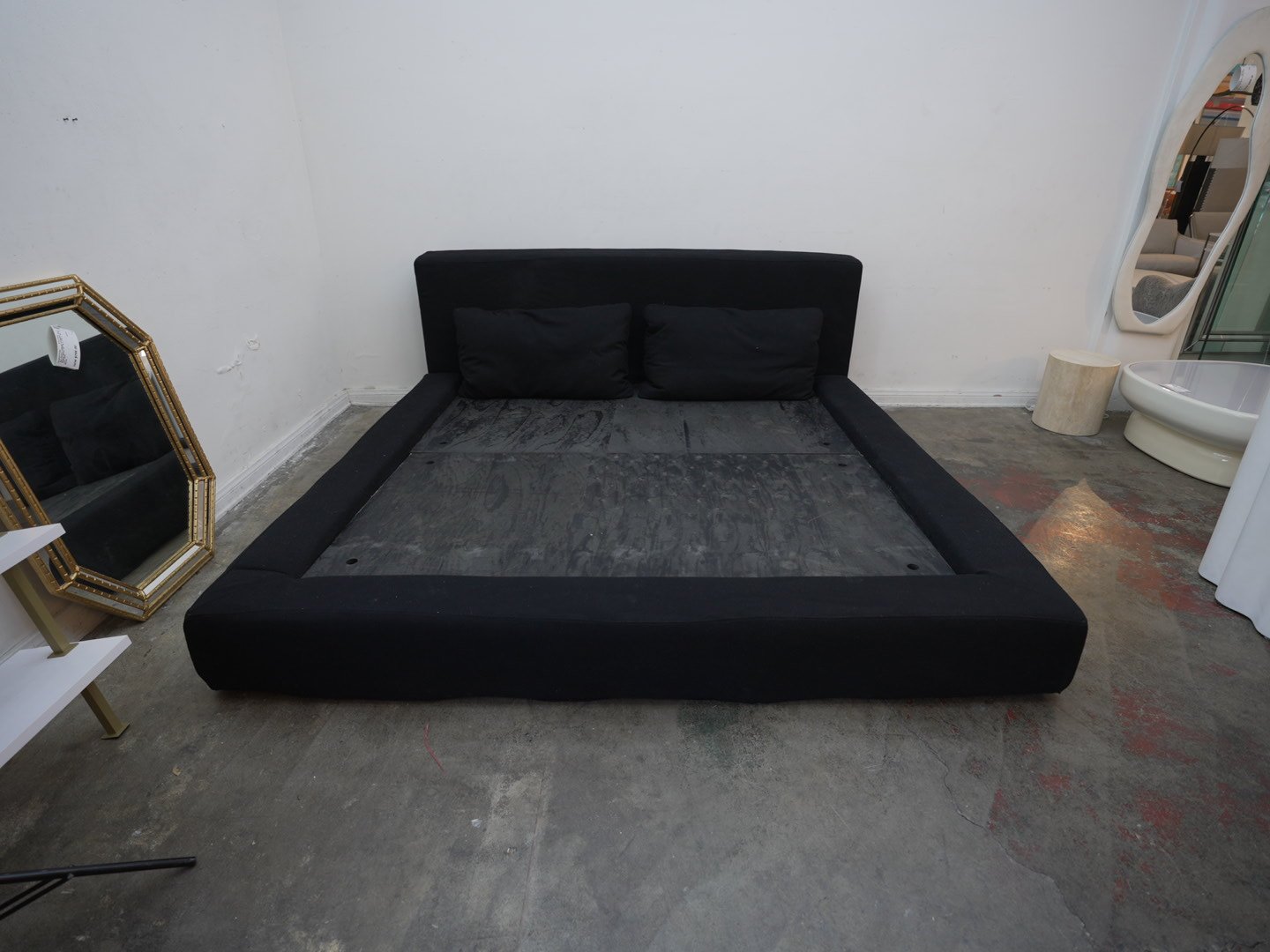 Restoration Hardware Cloud Bed in Black Linen King