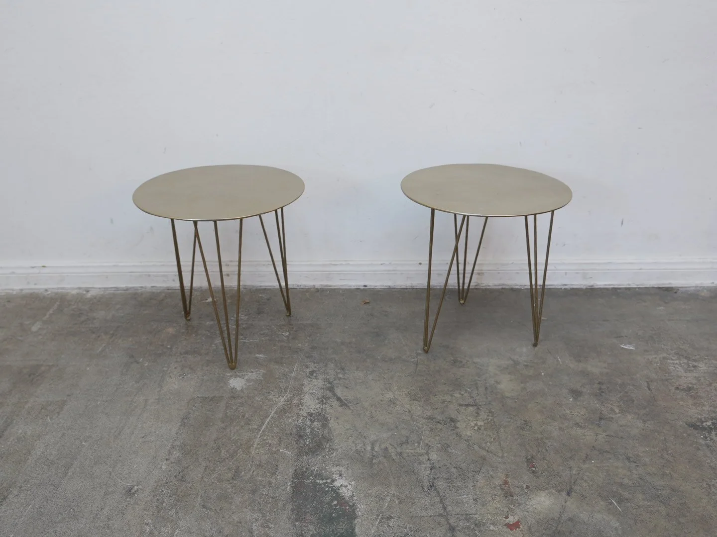 West Elm Round Gold Metal Side Table (We Have 2)