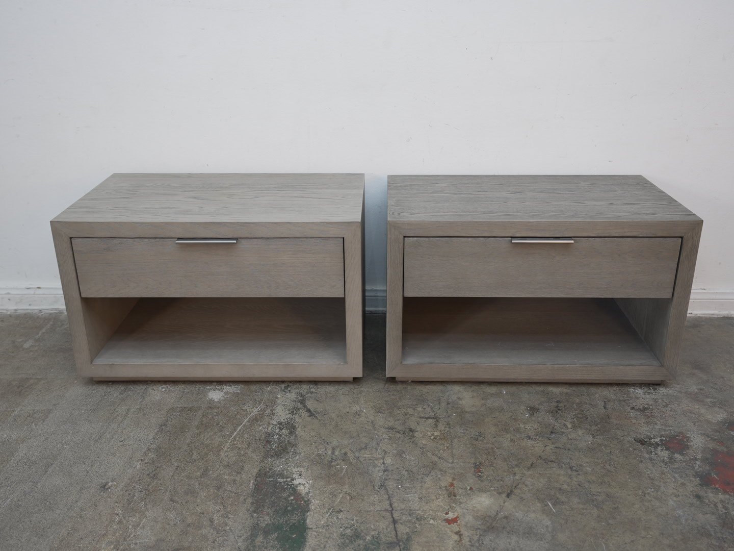 Restoration Hardware Machinto Open Nightstand Set of 2 As-Is