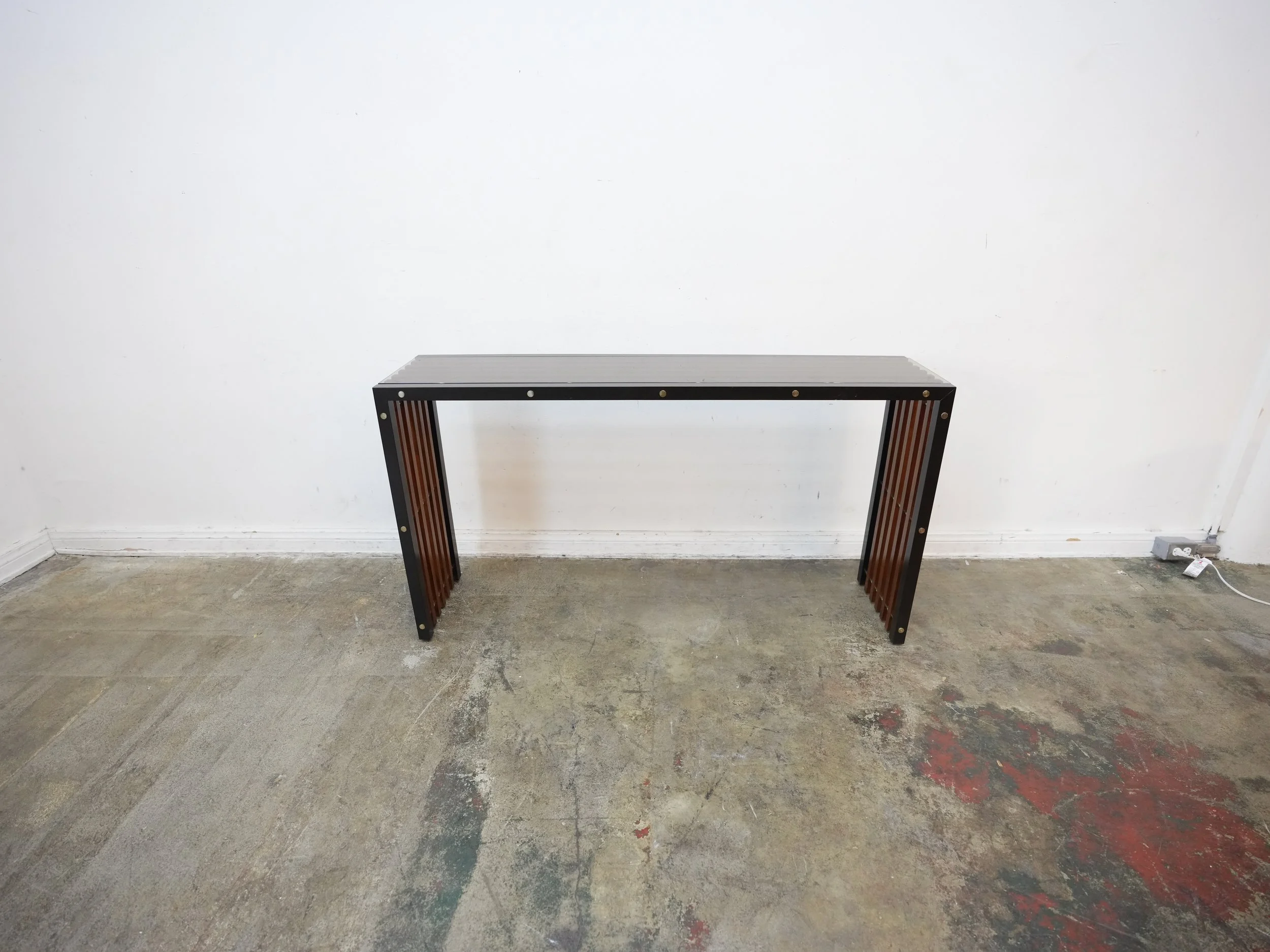 Caracole Pinstripe Dark Console Table