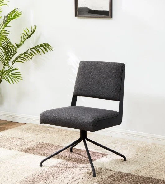 Emmeline Swivel Office Chair - Slate Grey/Black