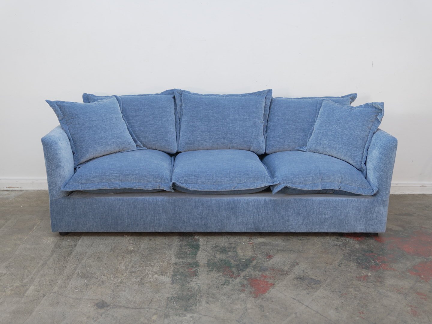 Skylar 3-Seat Sofa Chambray Blue Vintage Performance Velvet