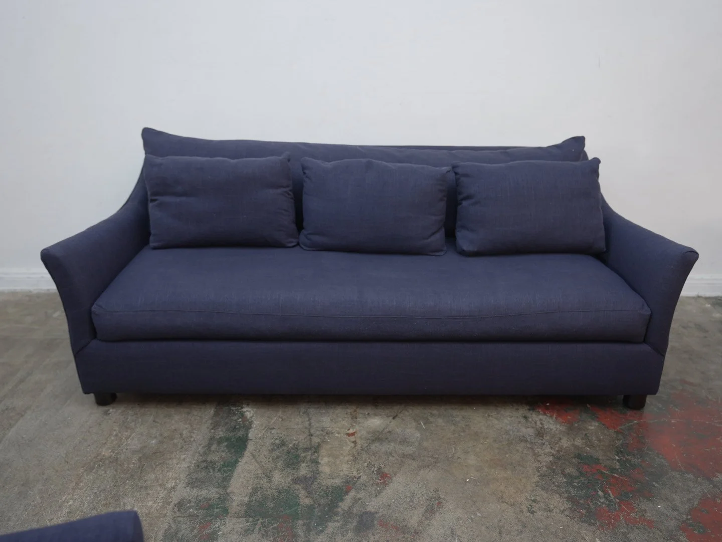Niven Sofa in Blue Linen As-Is (Small)