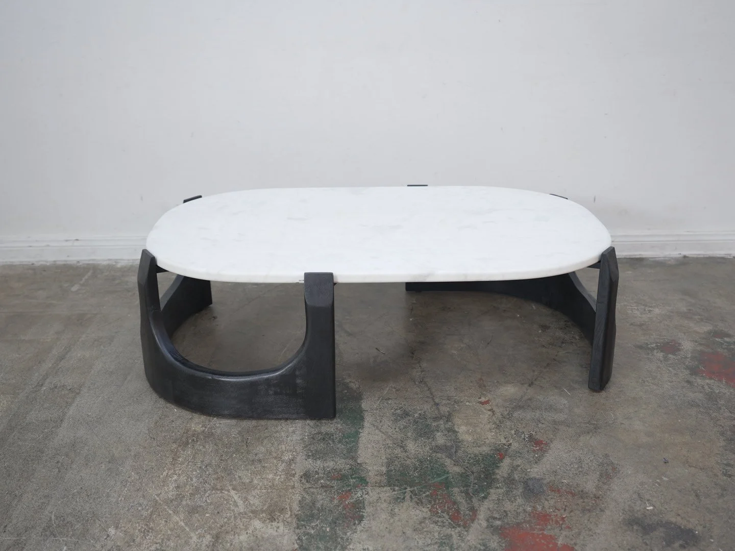 Arteriors Lorena White Leathered Marble Coffee Table