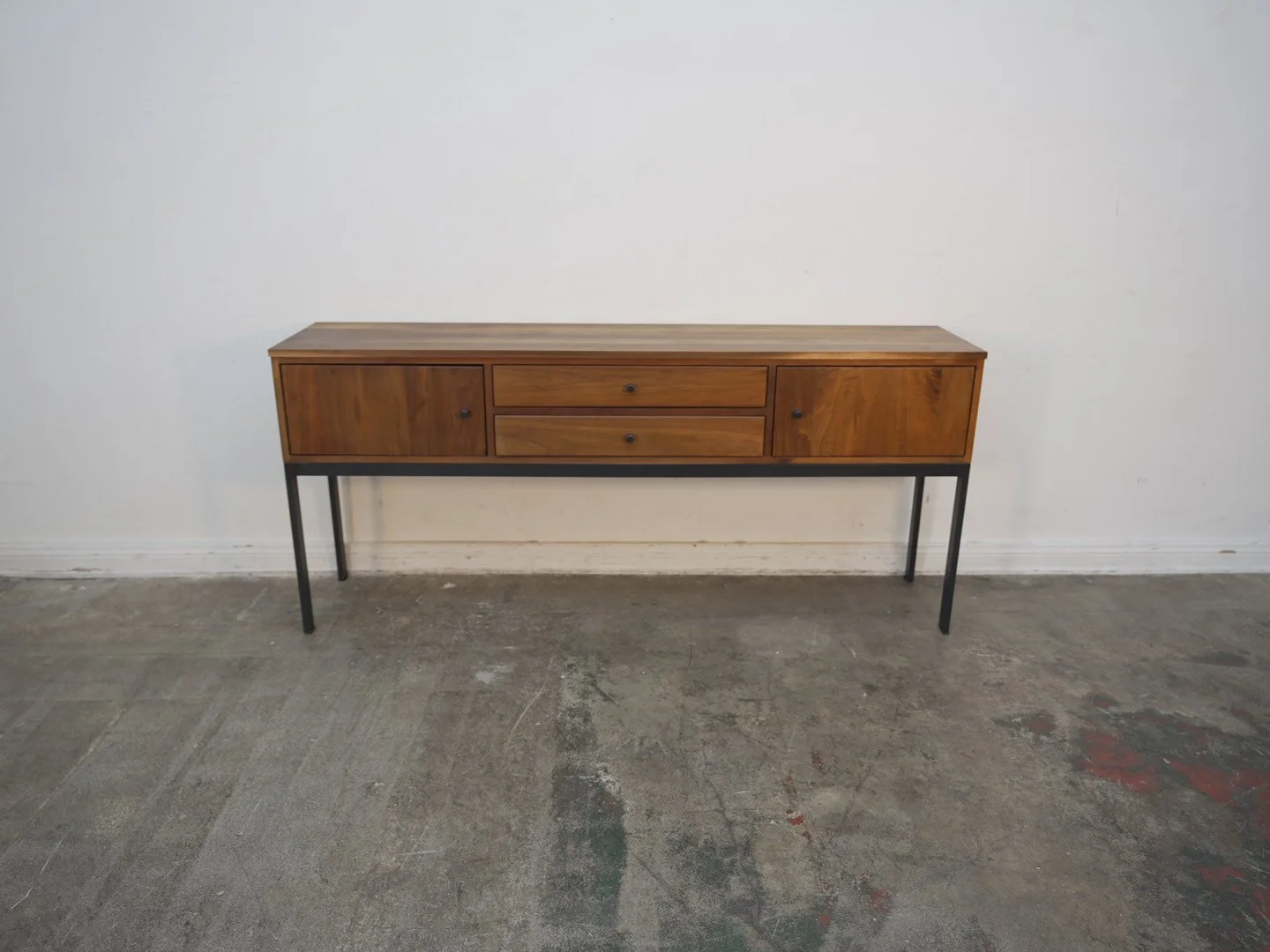 Room & Board Linear Walnut Console Cabinet