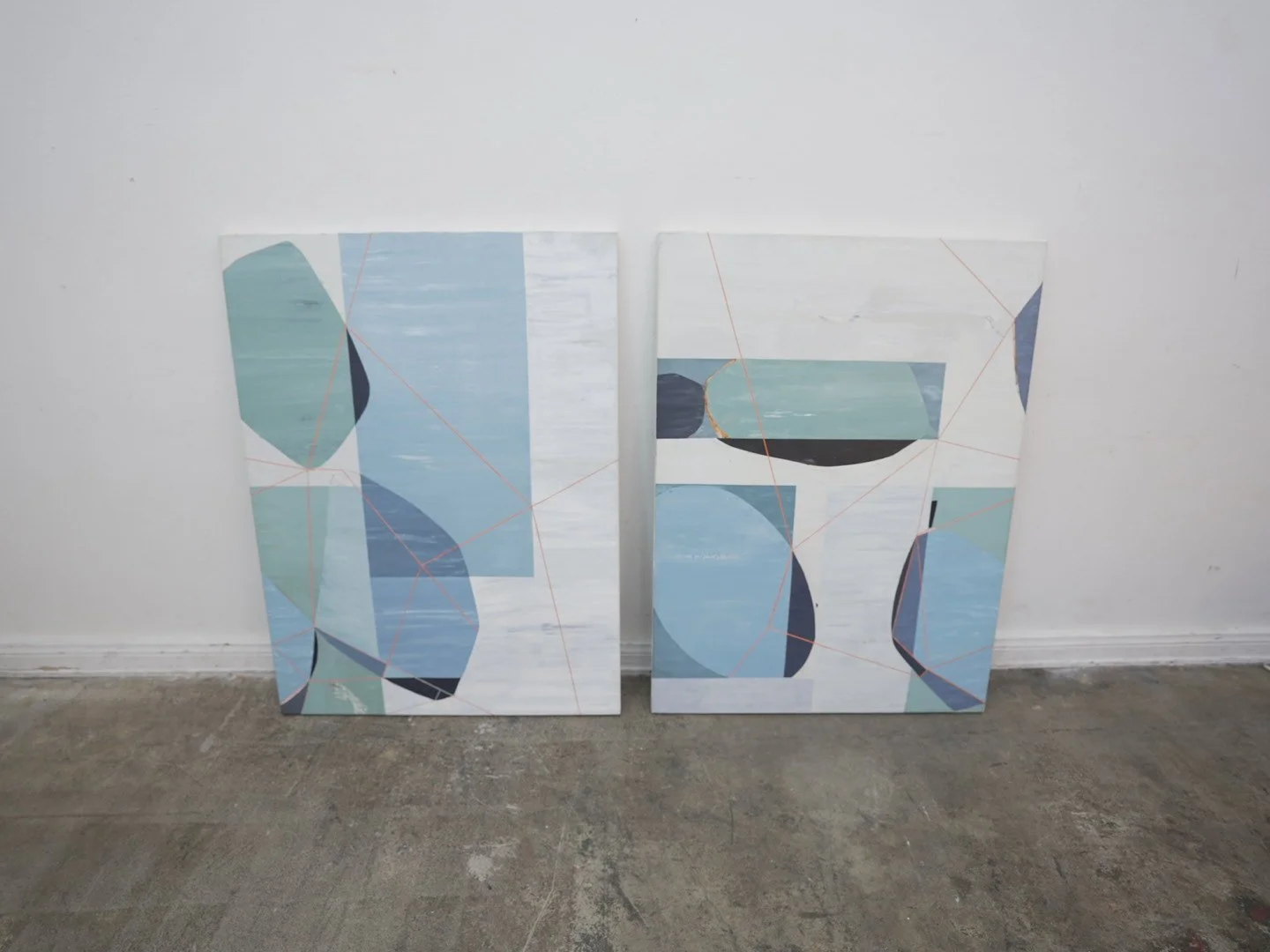 Original Art by Heny Steinberg "Common Theory " Diptych