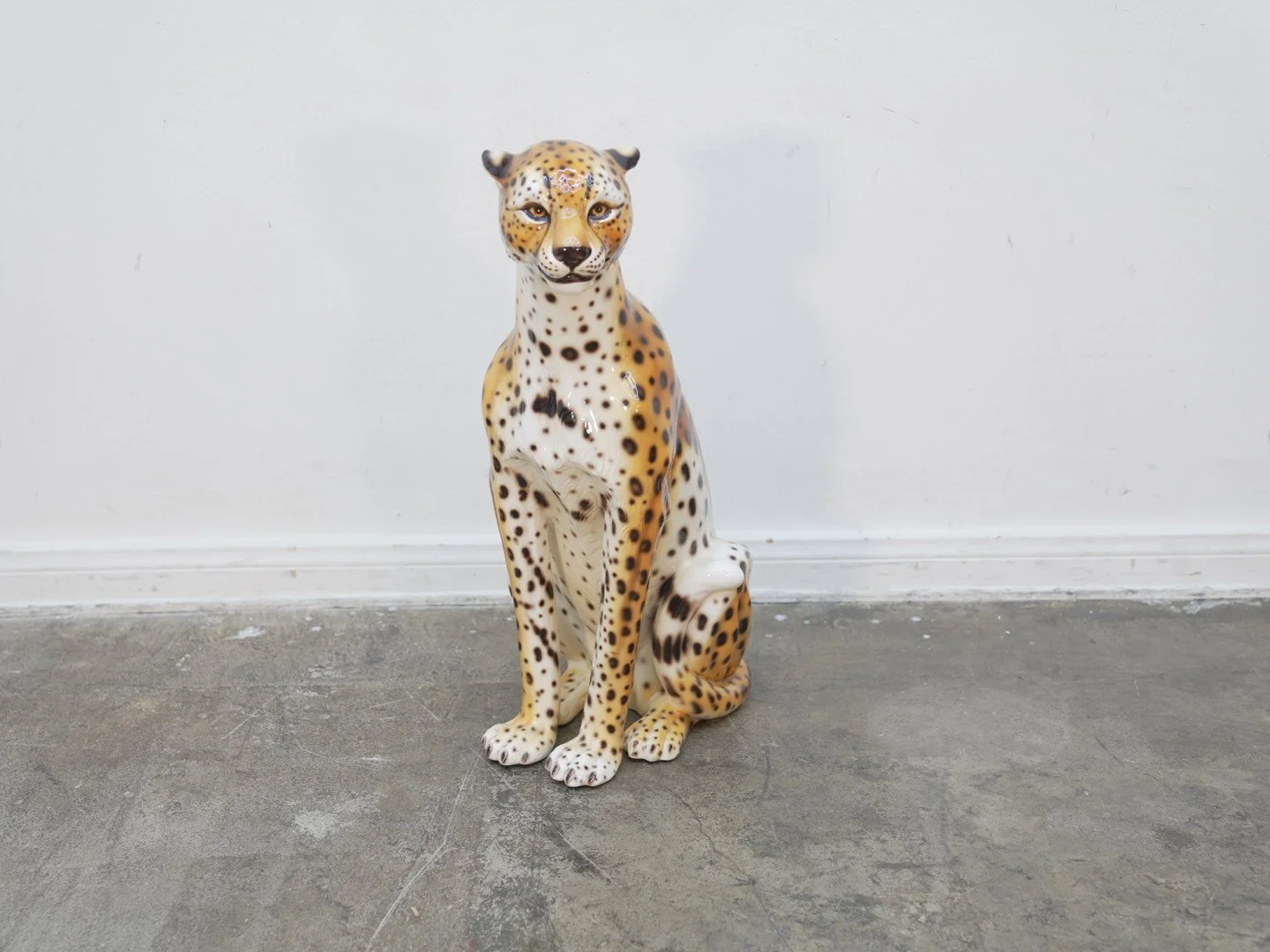 Vinatge Italian Ceramic Cheetah Accessory