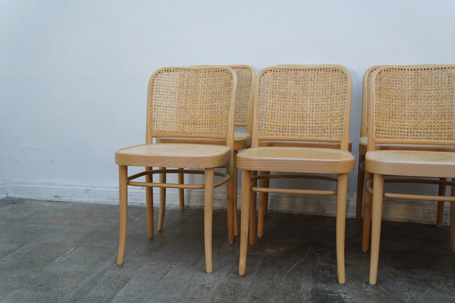 大塚家具 DURERTA belton Set of 8 TON 811 Bentwood Cane Dining Chairs — Rebound