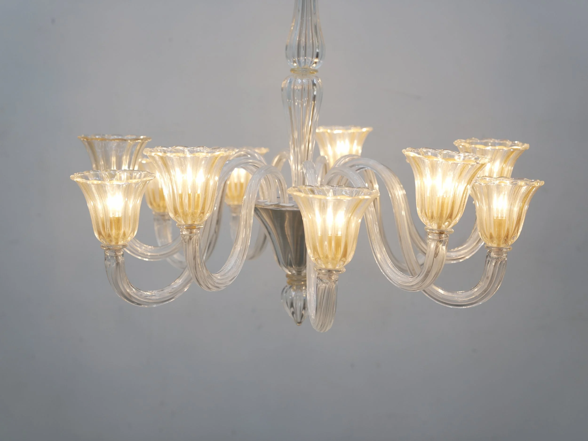 Vintage Murano Chandelier 55" without chain (missing one arm)