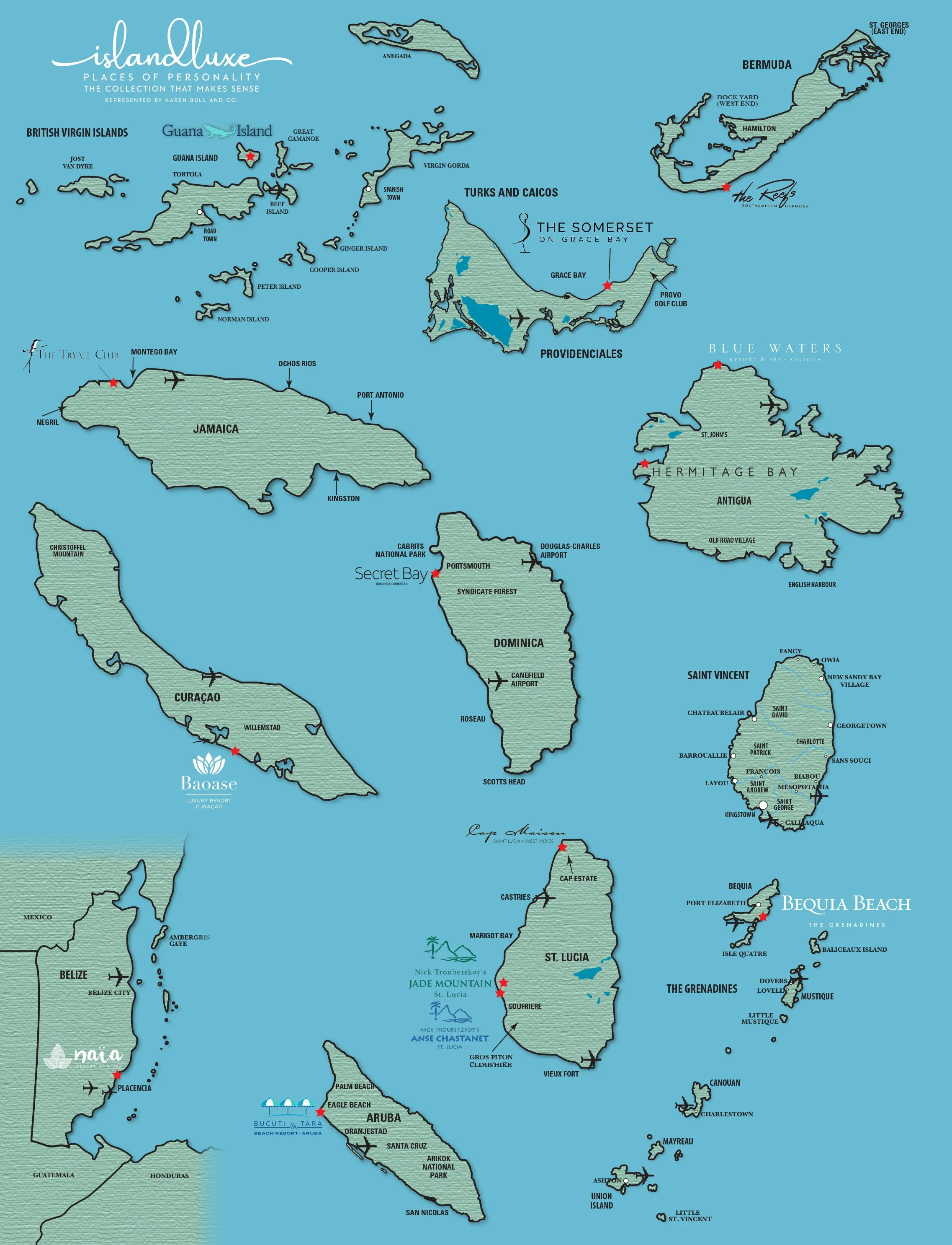 Caribbean Map — IslandLuxe Resorts