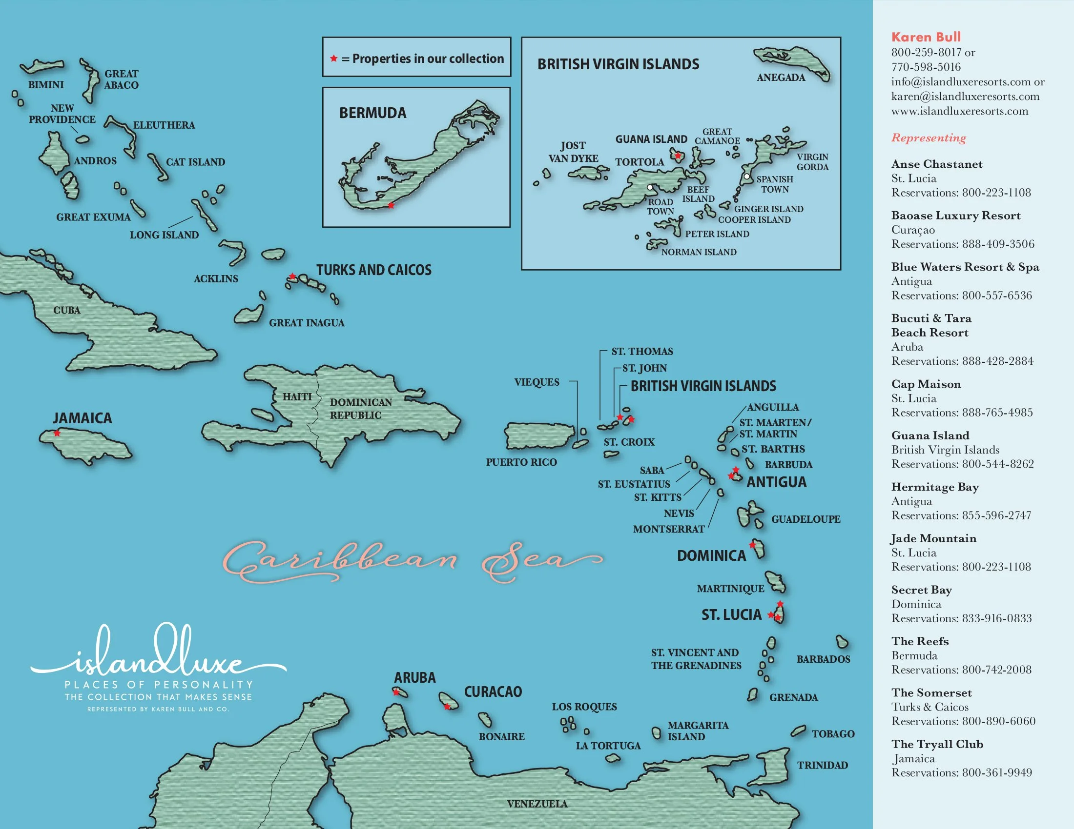 Caribbean Map — IslandLuxe Resorts