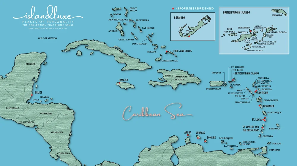 Caribbean Map — IslandLuxe Resorts
