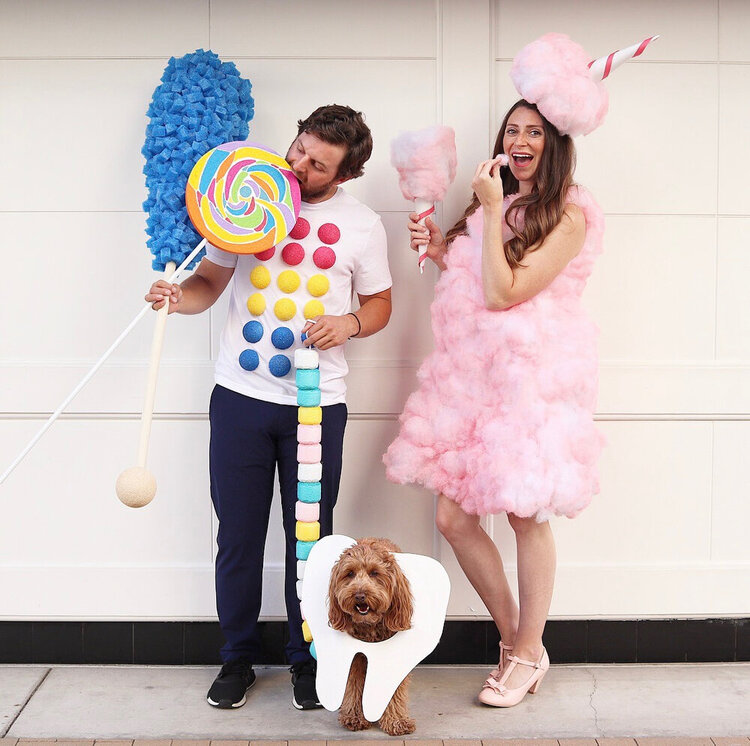 sweet tooth matching owner and dog halloween costume