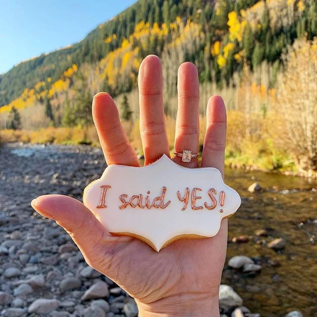 My favorite person in the whole entire world asked me to marry him and I said YES!! 💍I am so excited to share this with you guys and I can&rsquo;t wait for you to see all the wedding cookies I have been dreaming up!!
.
.
.
#cookies #frosting #bestco