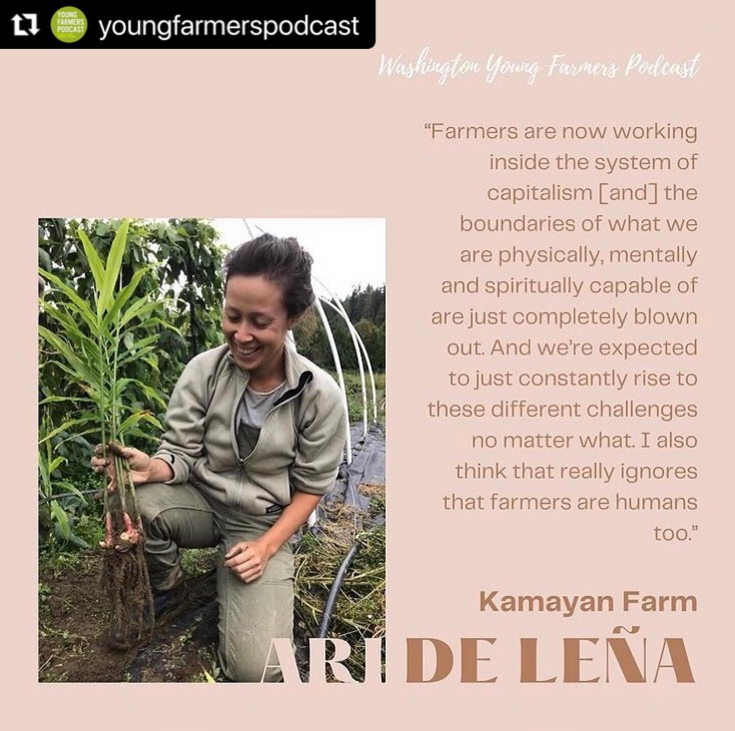 The final two episodes of the @wayoungfarmers series on &ldquo;Farm Resilience and COVID-19&rdquo; is up! In both episodes Elizabeth spoke with Ariana de Leña, a farmer at @kamayanfarm&nbsp;located east of Seattle. In part one, Elizabeth and Ariana 