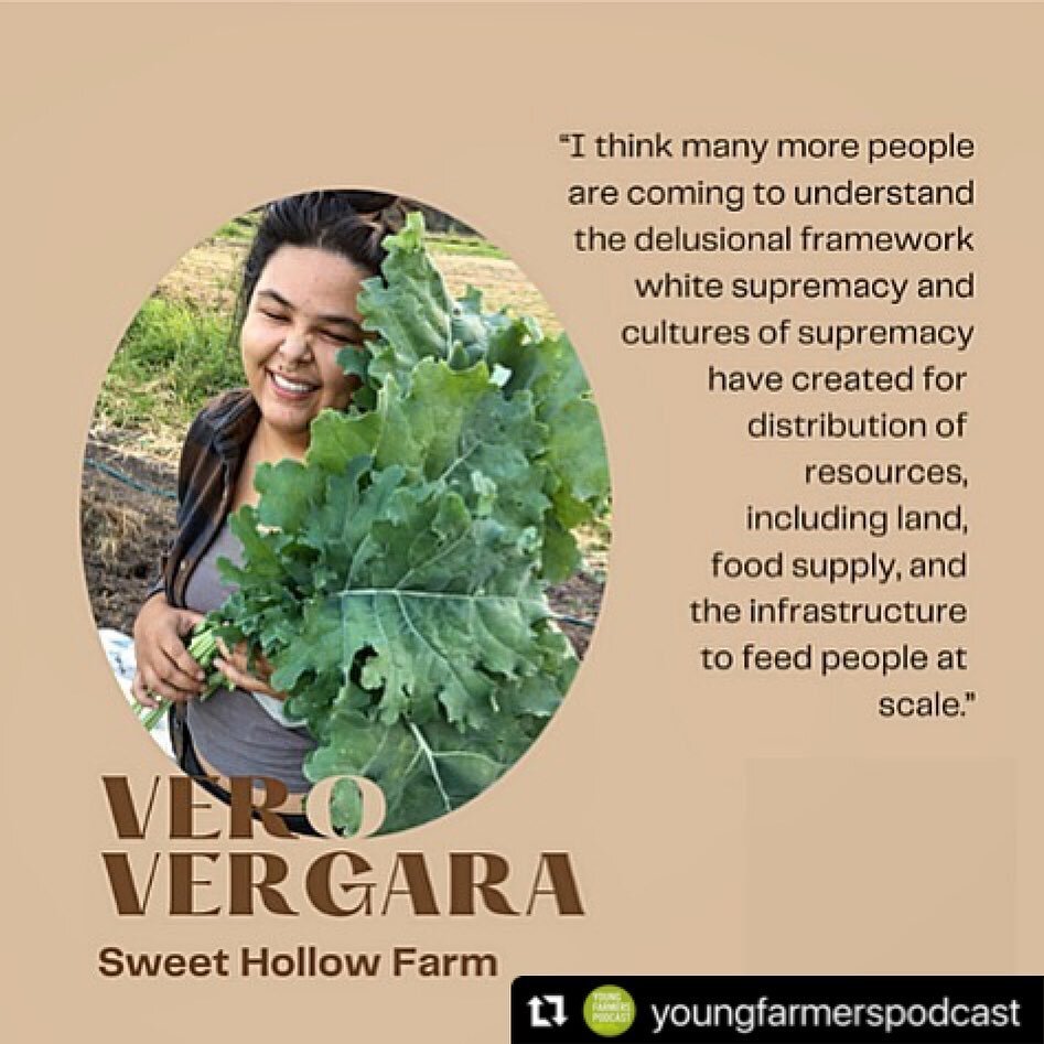 Repost from @youngfarmerspodcast 💜

We come to you with another episode from @wayoungfarmers! Today Elizabeth chats with Vero Vergara of Sweet Hollow Farm in Woodinville, WA about #equity, #foodaccess, and #socialjustice. Vero Vergara is a non-binar