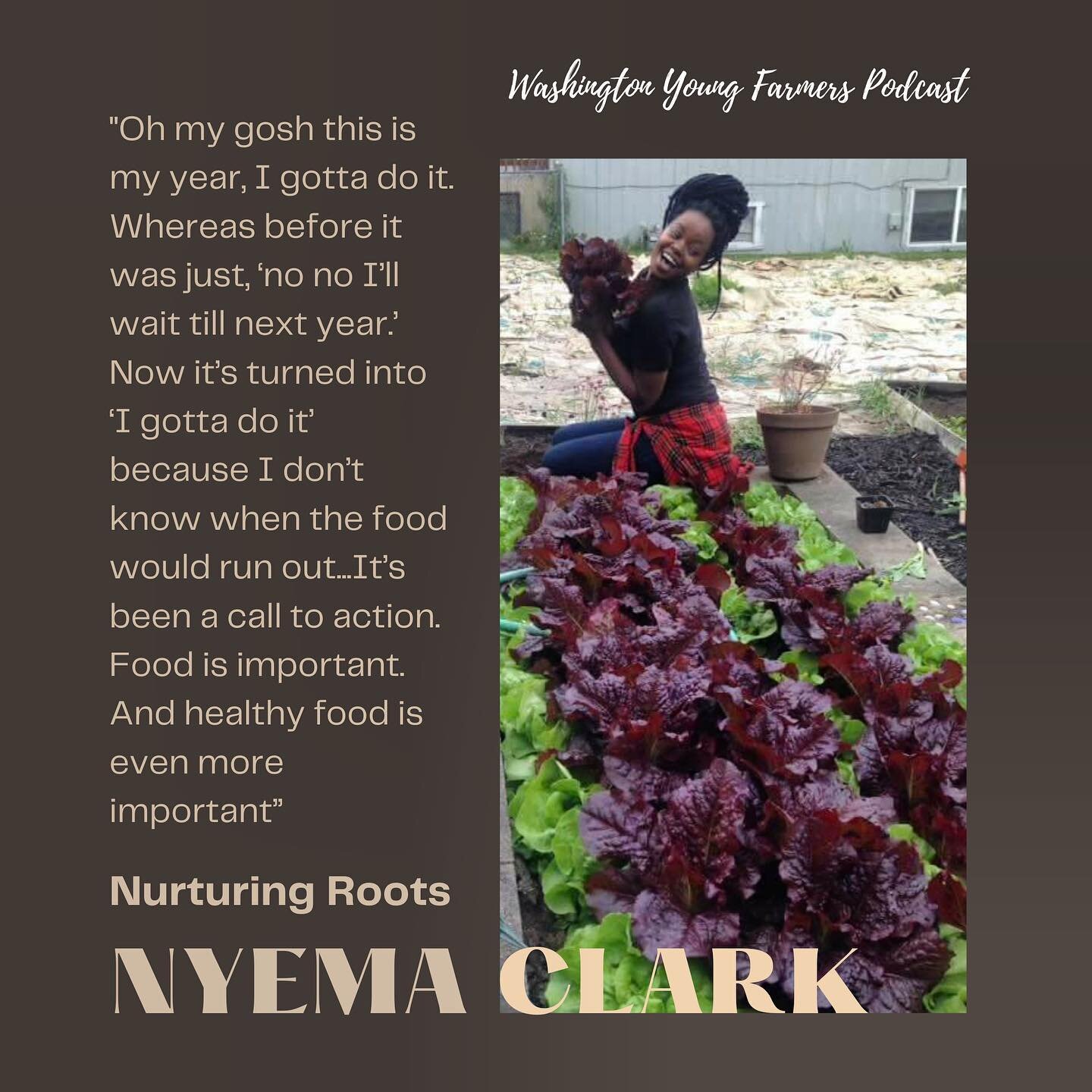 This week&rsquo;s @youngfarmers podcast episode features Nyema Clark from @nurturingrootsfarm and kicks off the series&rsquo; farmer to farmer conversations. You&rsquo;ll hear a little more about how the podcast came to be as well as learning more ab