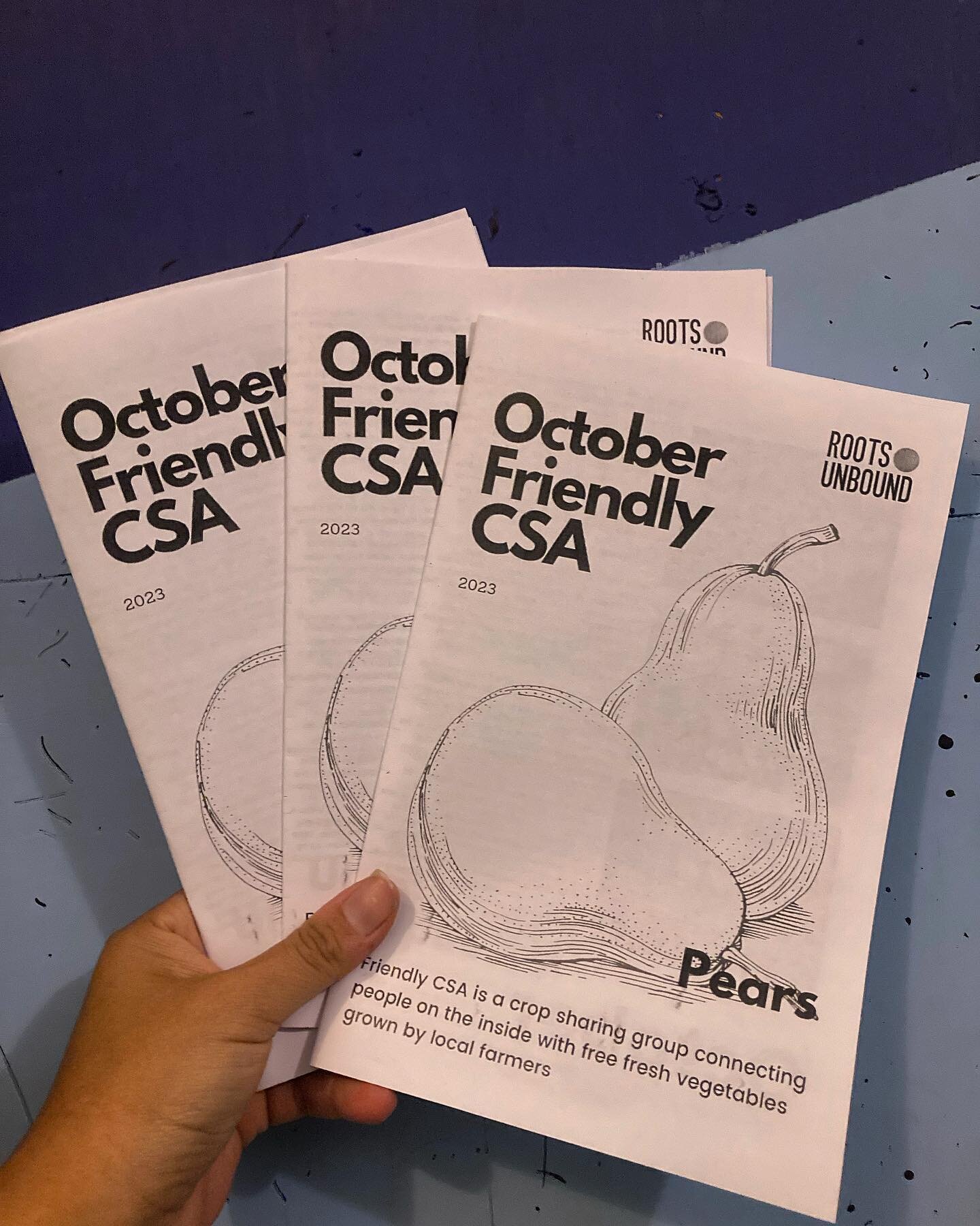 October FRIENDLY CSA newsletters went out this past week! Pears 🍐 are our highlight of the month!