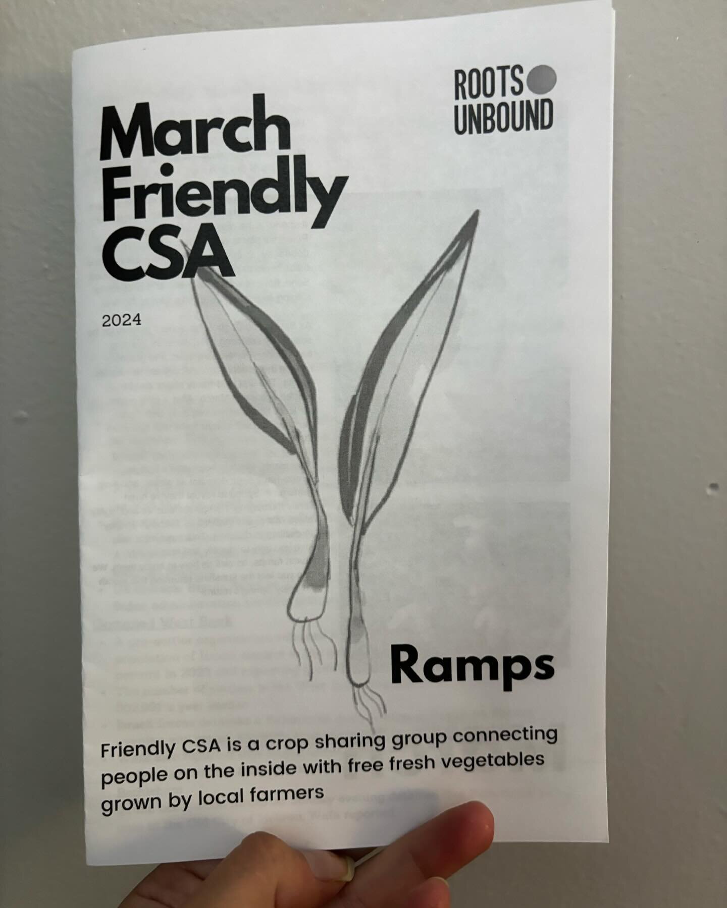 March Friendly CSA newsletters went out!
We highlight this delicious and popular foraged herbaceous plant called RAMPS! We all love it! And that&rsquo;s why we should all learn how to sustainably forage them.  Alongside ramps, we are offering parsnip