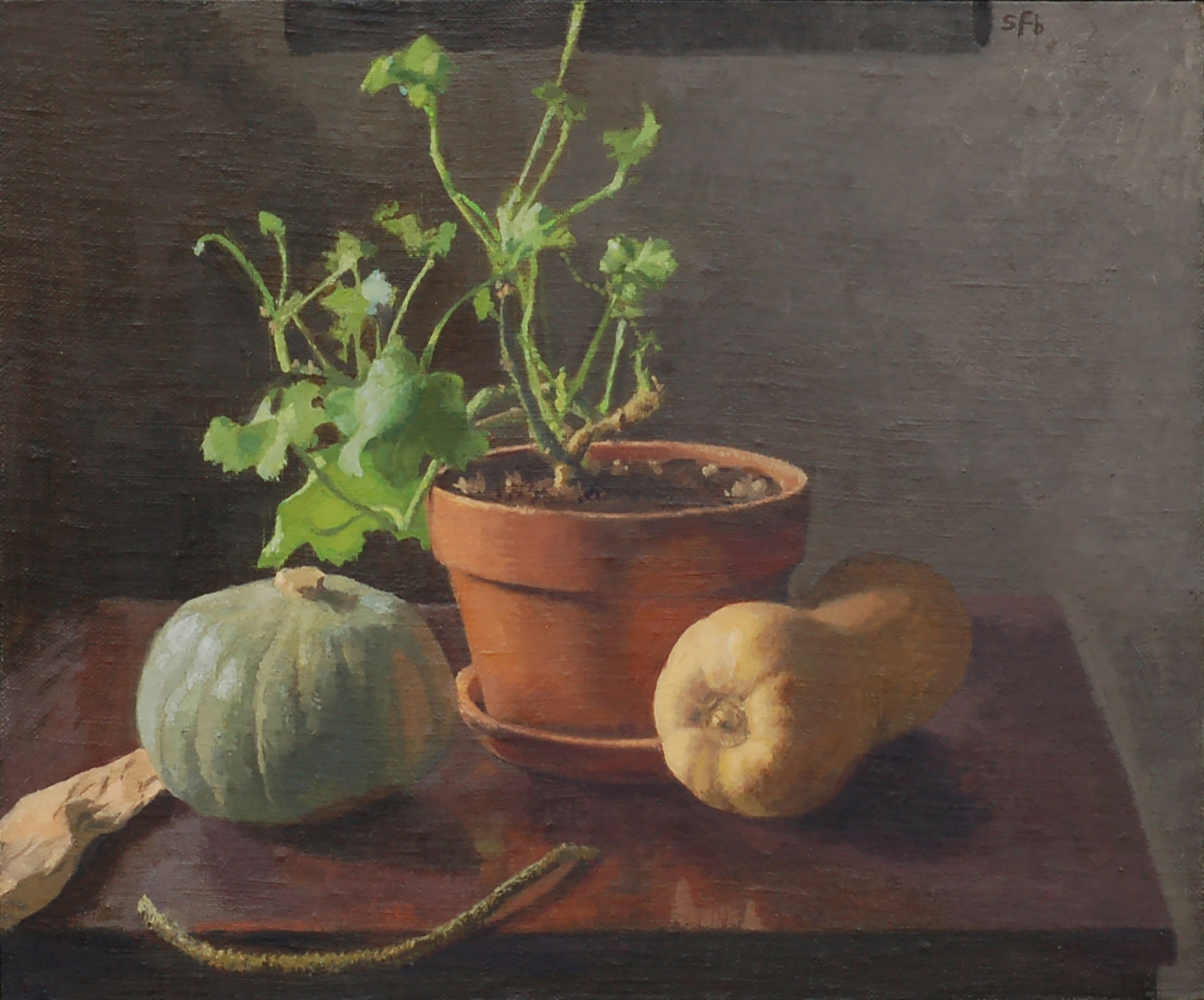 Winter Squash and Geranium