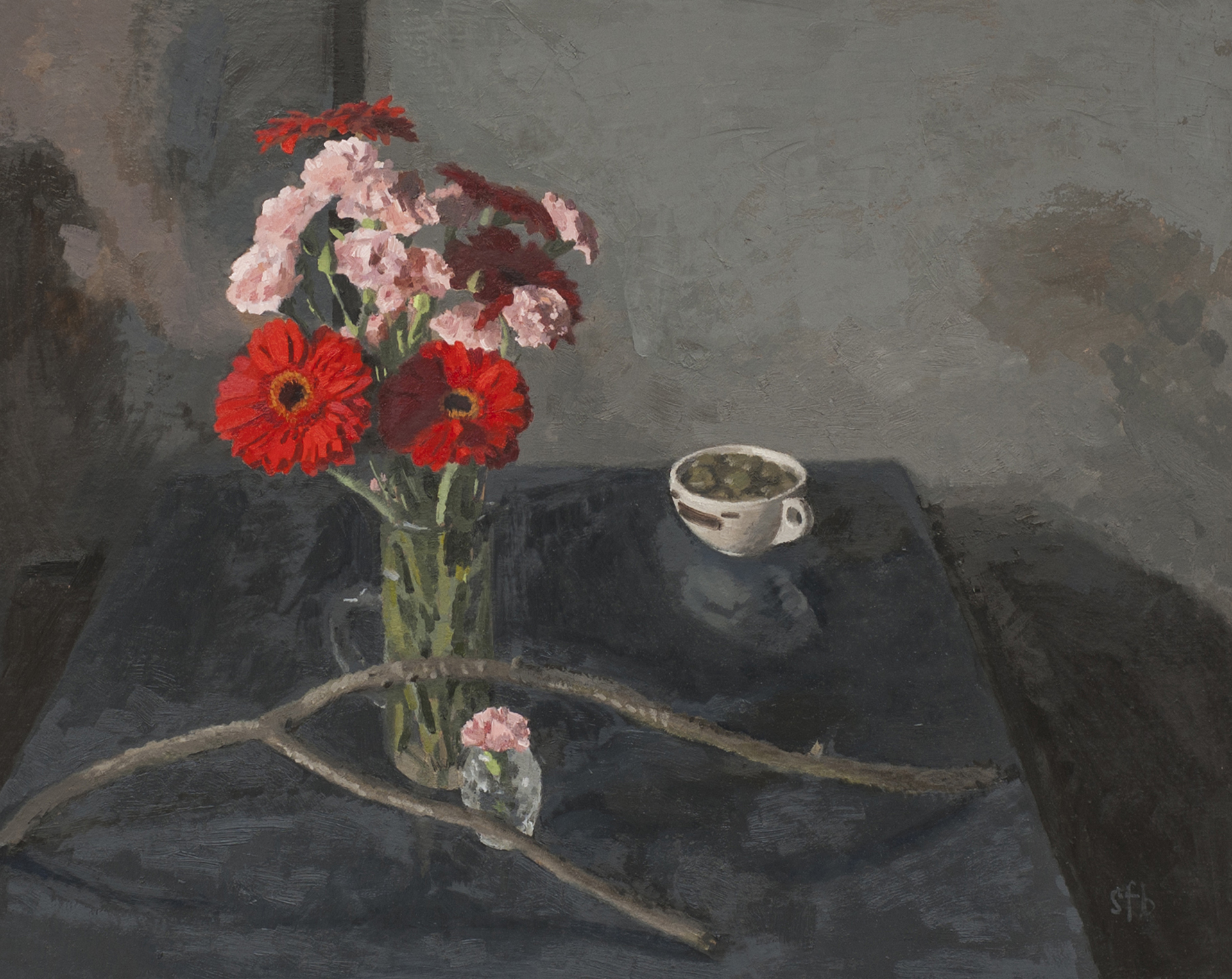 Still Life with Flowers and Tea Cup