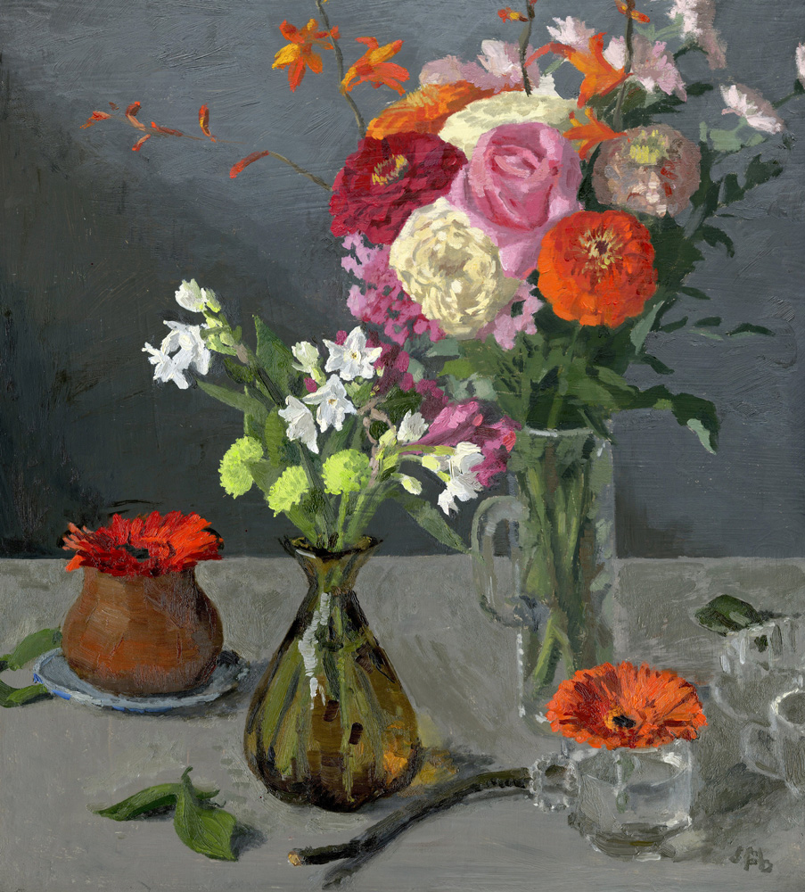 Still Life with Fall and Winter Flowers