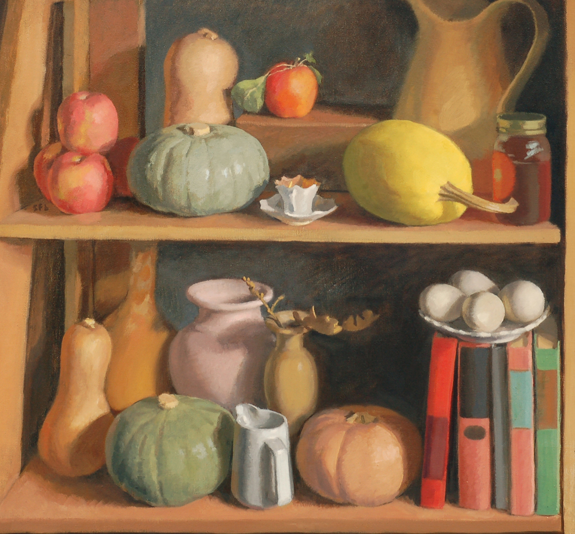 Still Life with Squash and Books