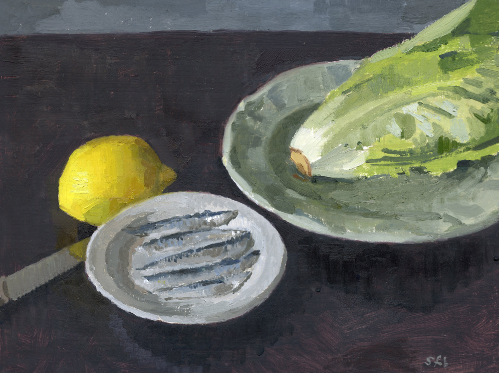 Still Life with Caesar Salad