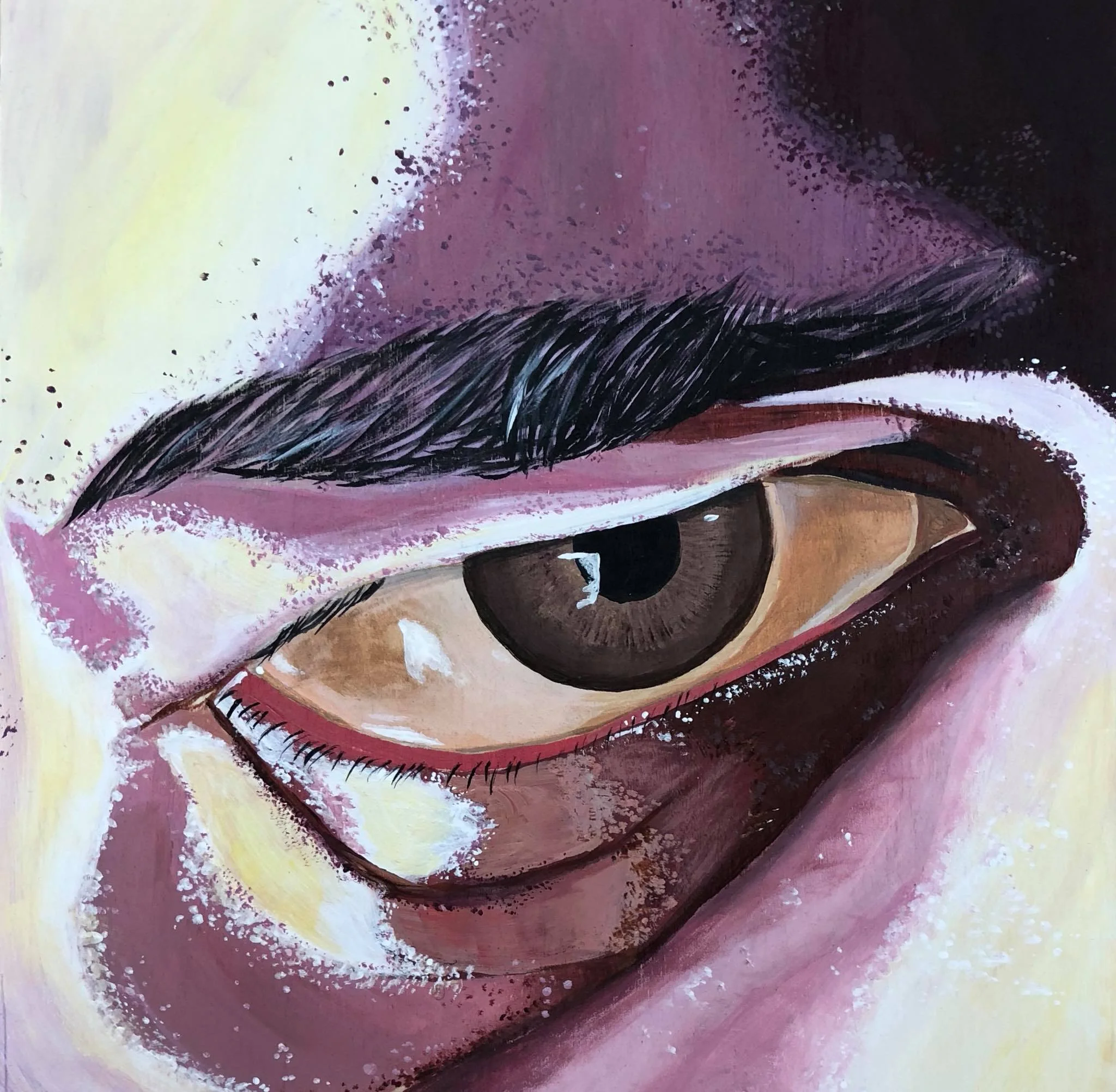 Class assignment painted from observation, 12x12, acrylic paint.