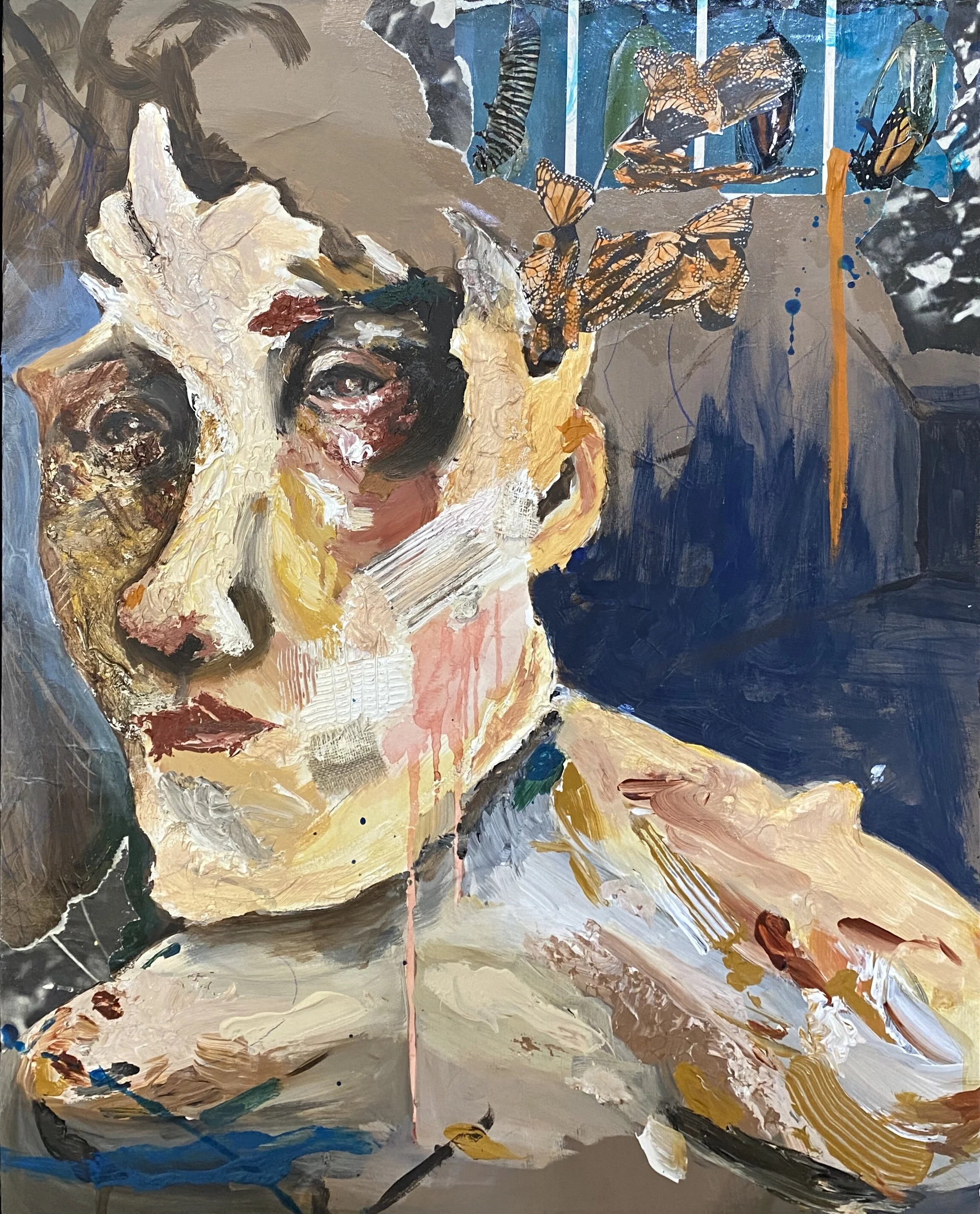 Independent piece painted from observation, 18x24”, oil paint.