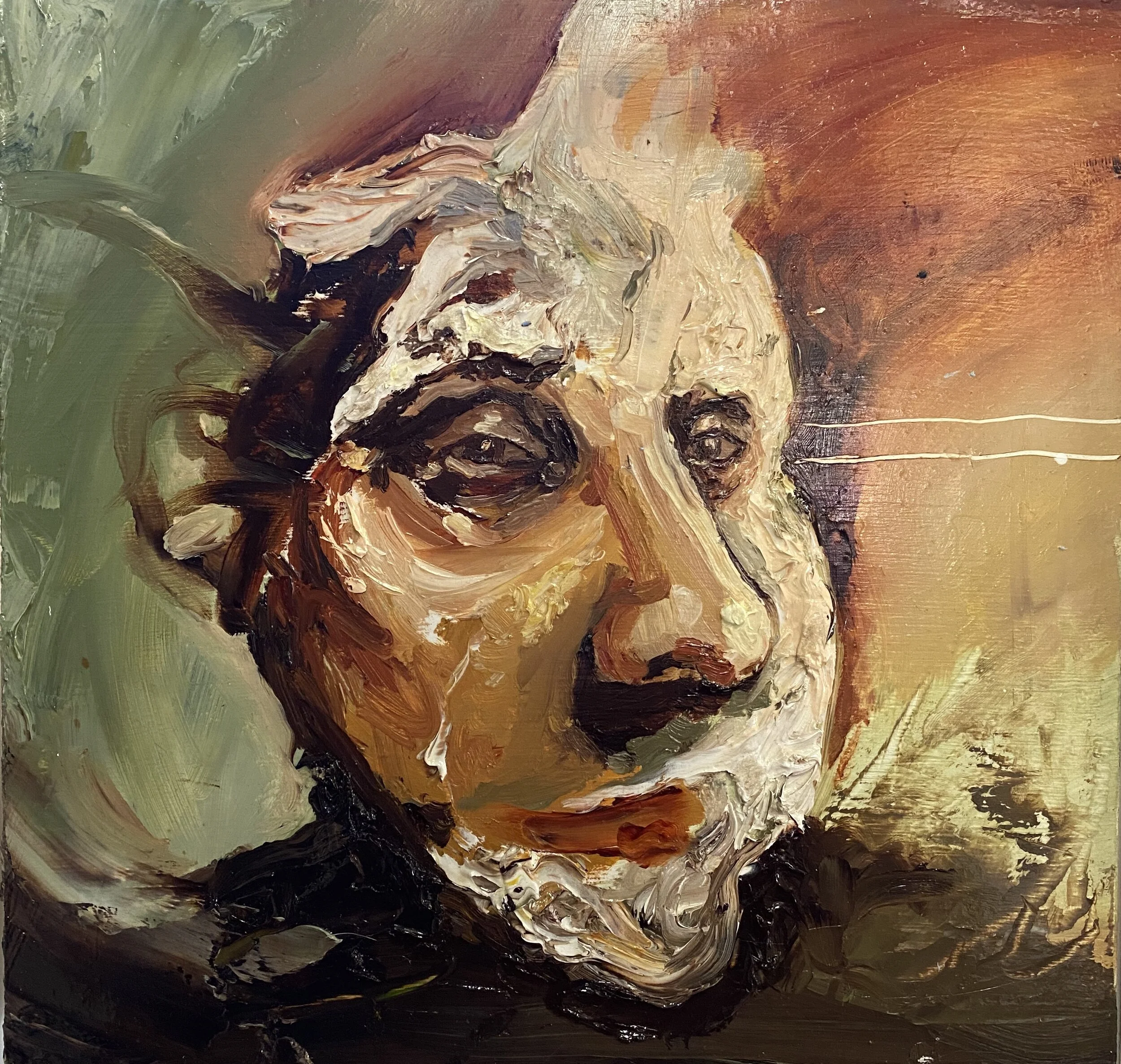 Class assignment painted from observation, 14x14”, oil paint.