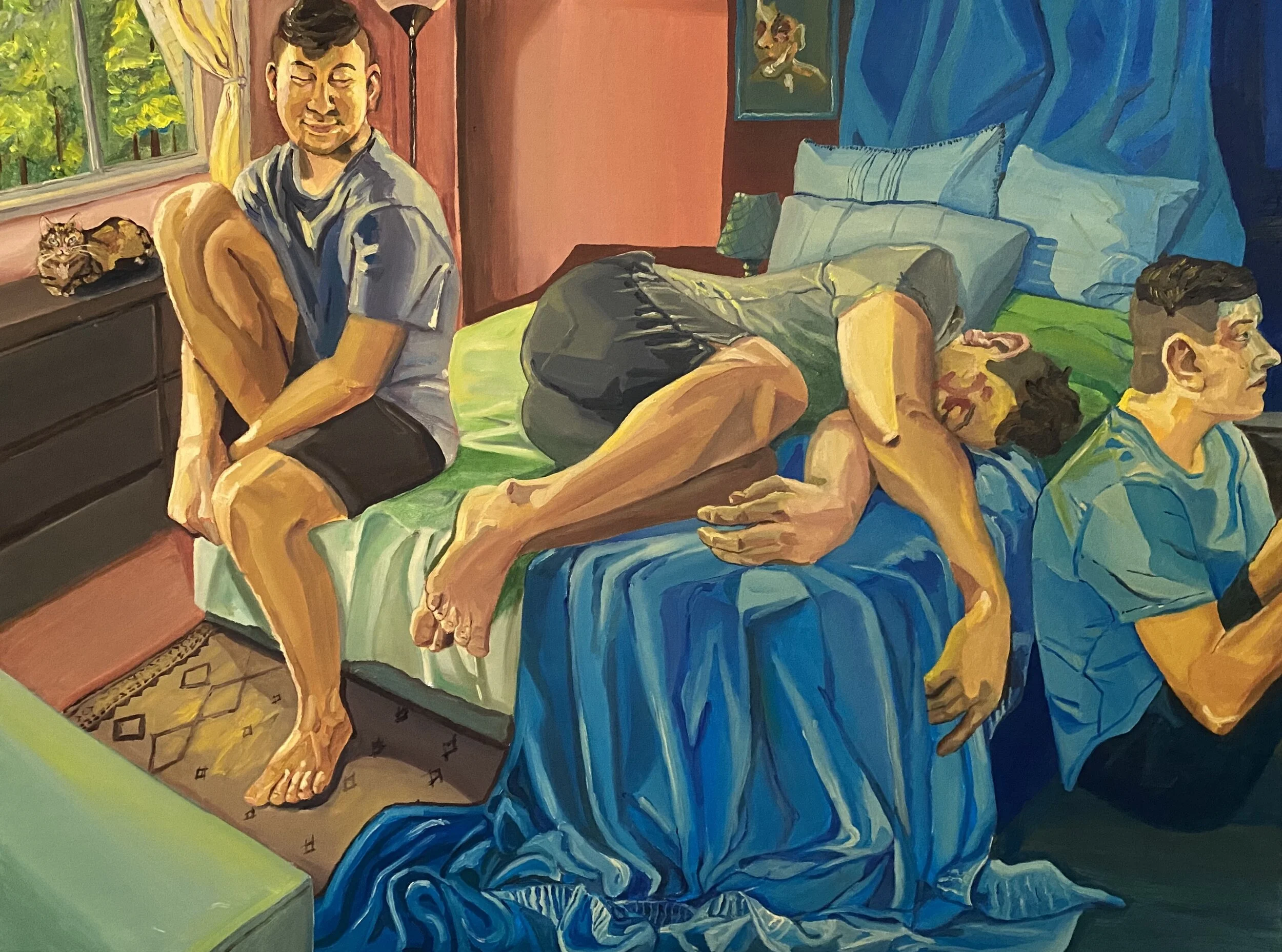 Class assignment painted from observation, 36x38”, oil paint.