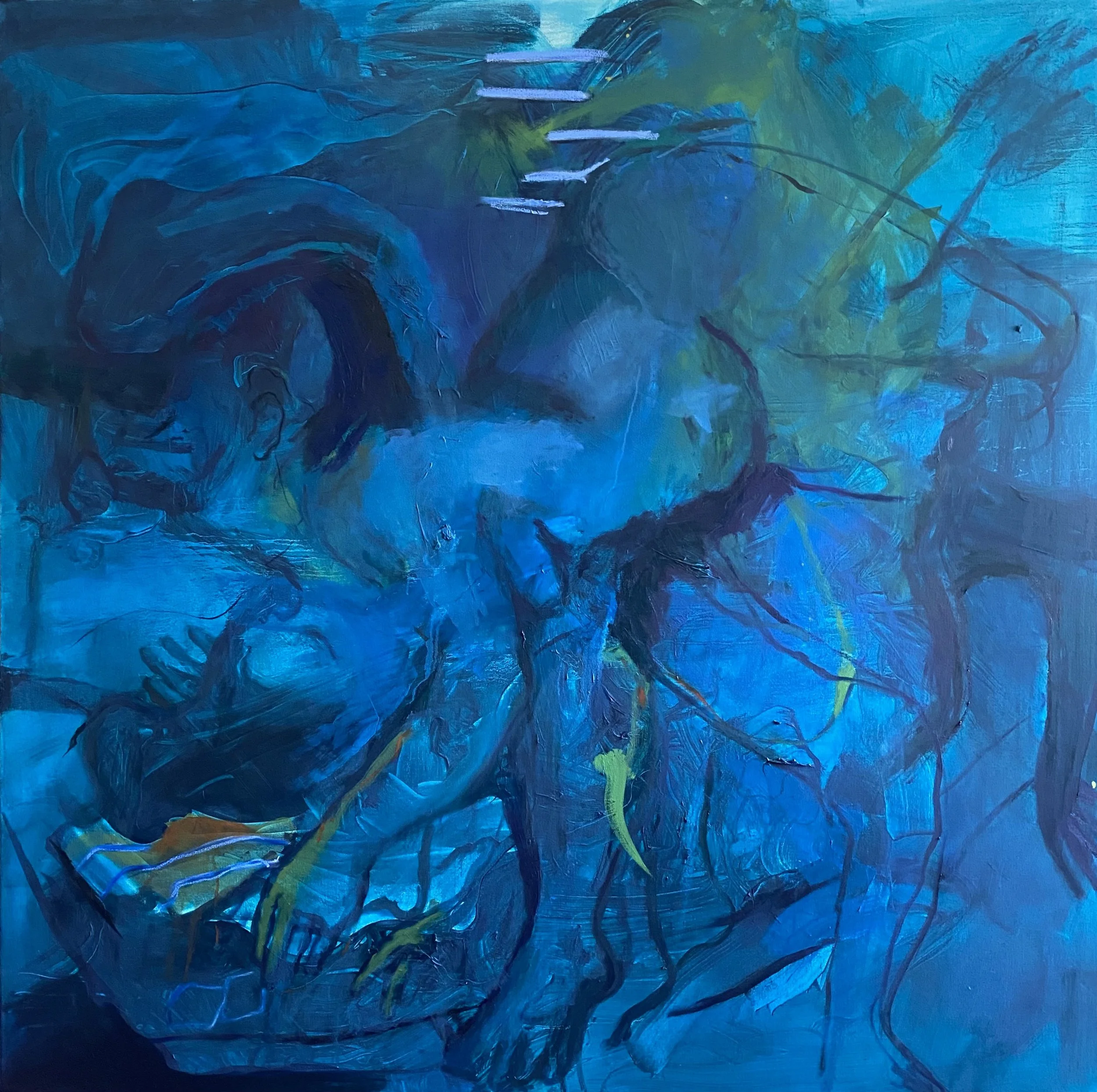  &nbsp; Interrupting Daily Life  | oil on canvas | 60x60 in | 2022 