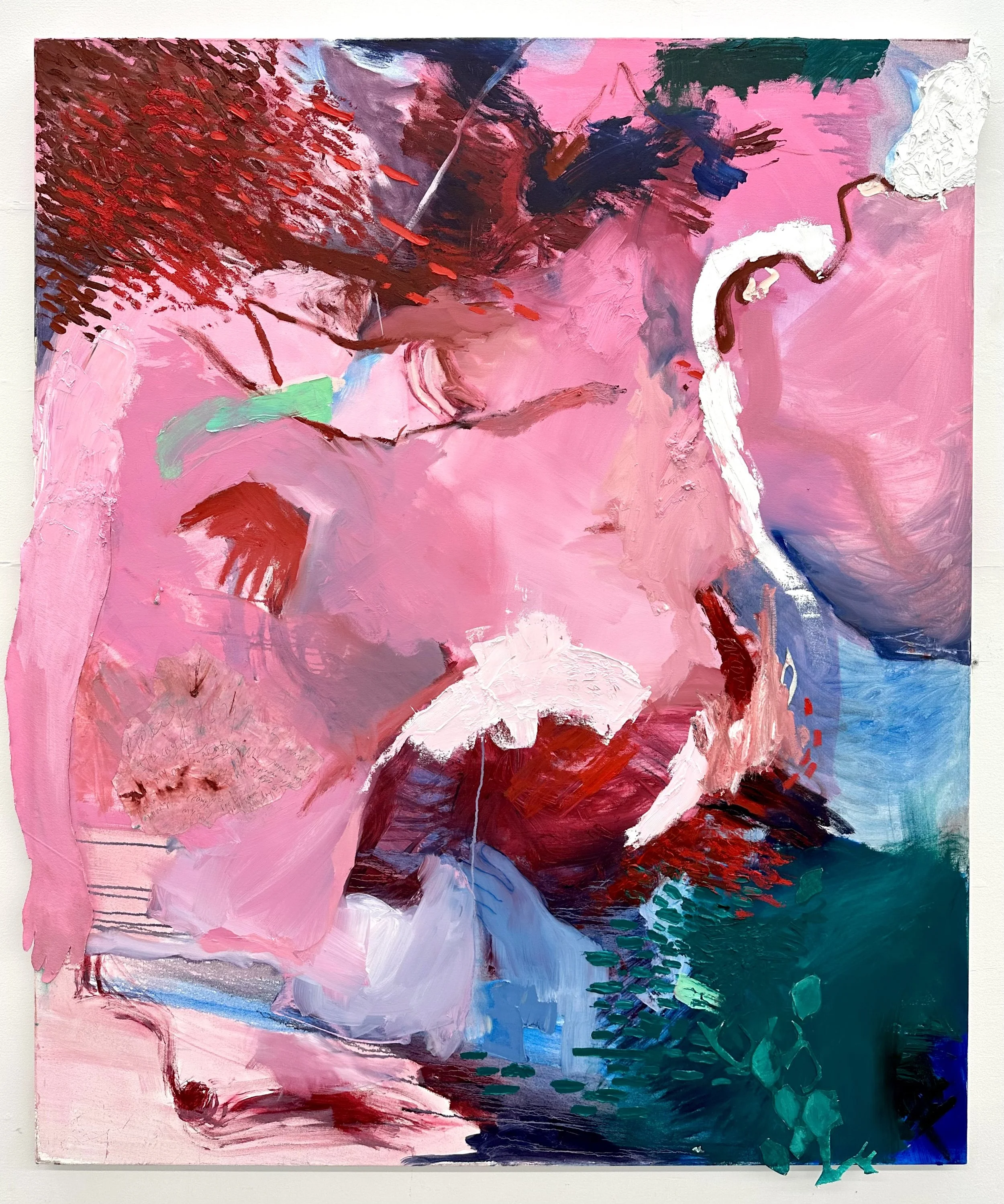    Flay me Open   Oil and collaged canvas on canvas 72 x 60 inches 2022 